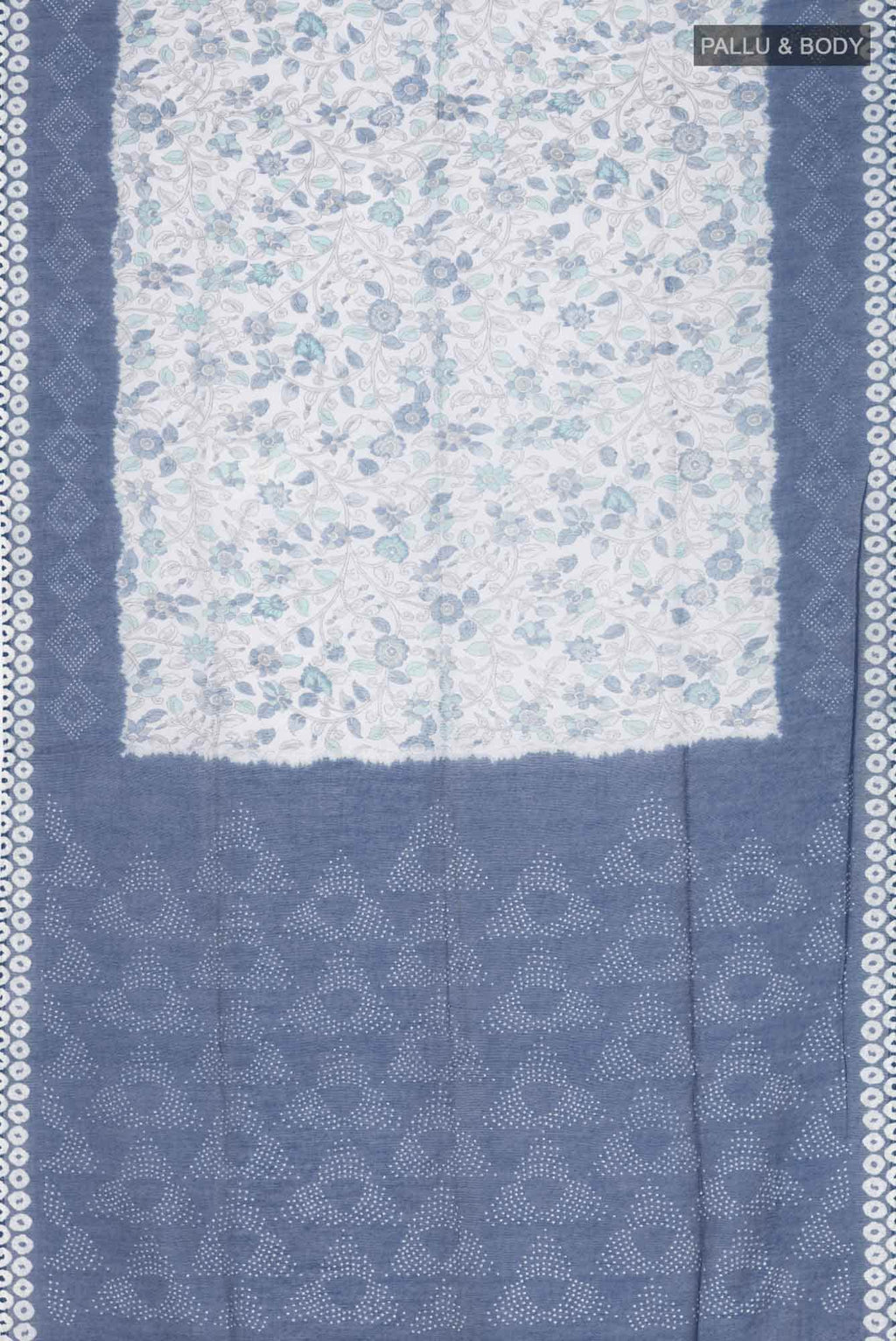 Blue Blended Tussar Silk Saree