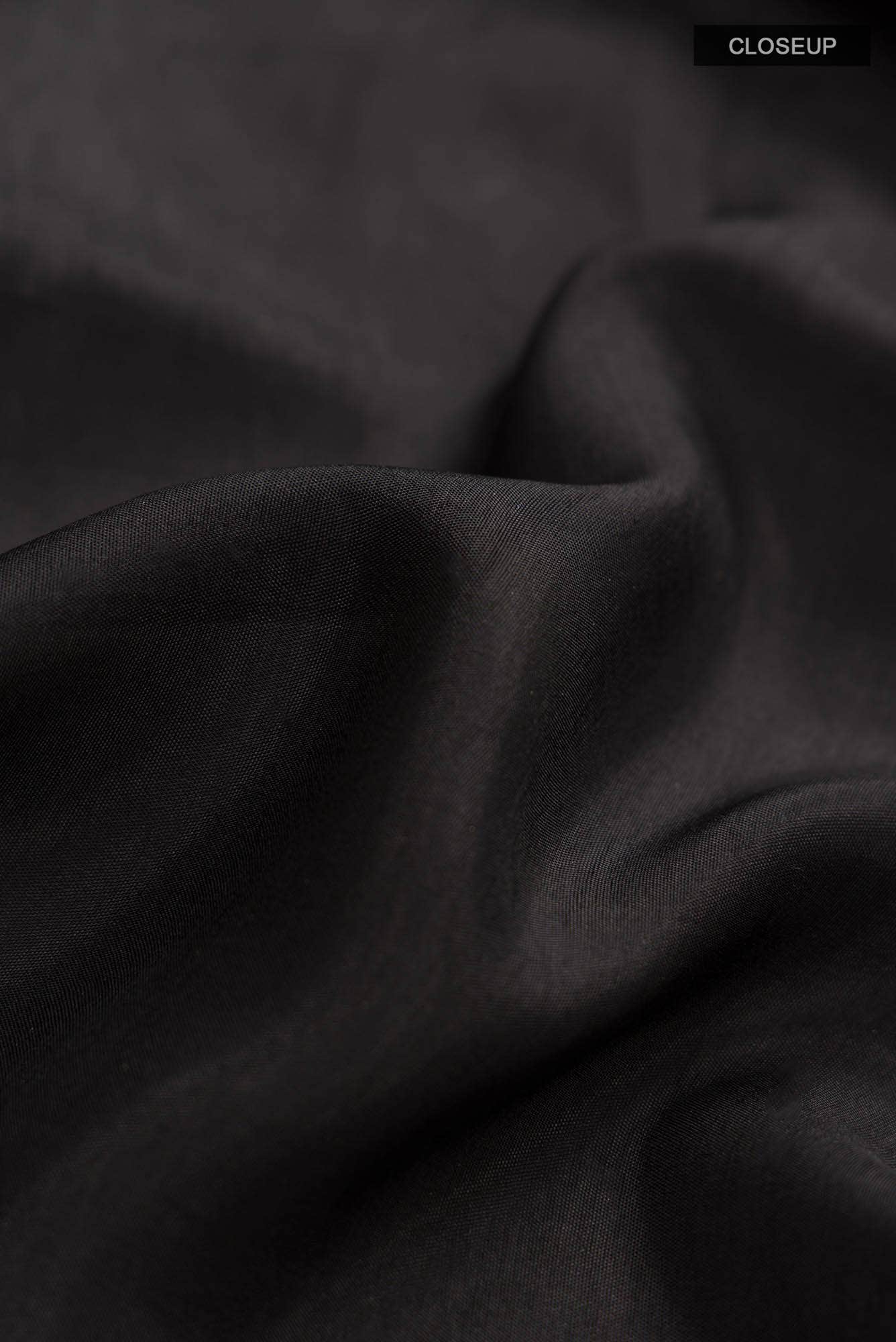 Black Blended Tussar Silk Saree