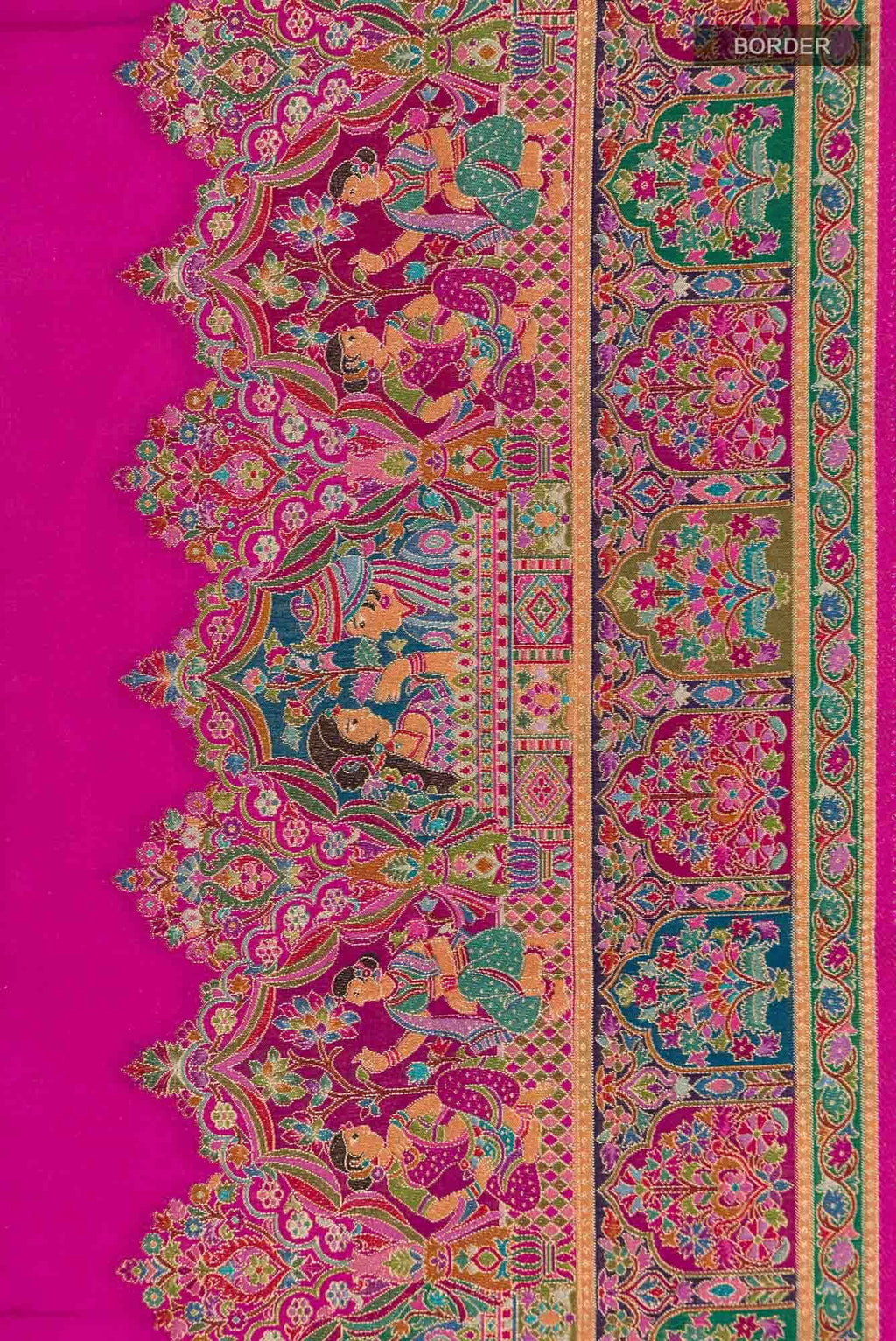 Pink Blended Tussar Silk Saree