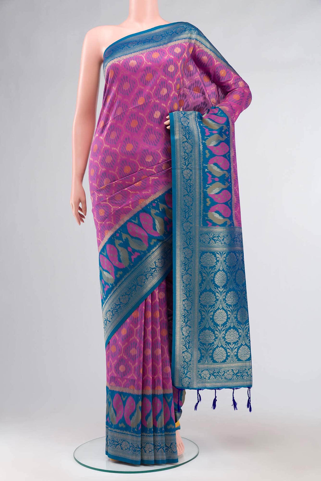Pink Blended Soft Silk Saree