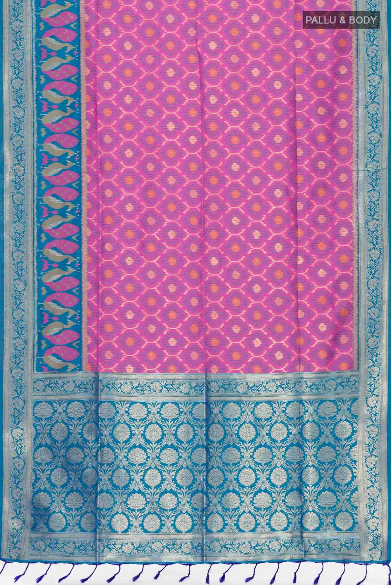 Pink Blended Soft Silk Saree