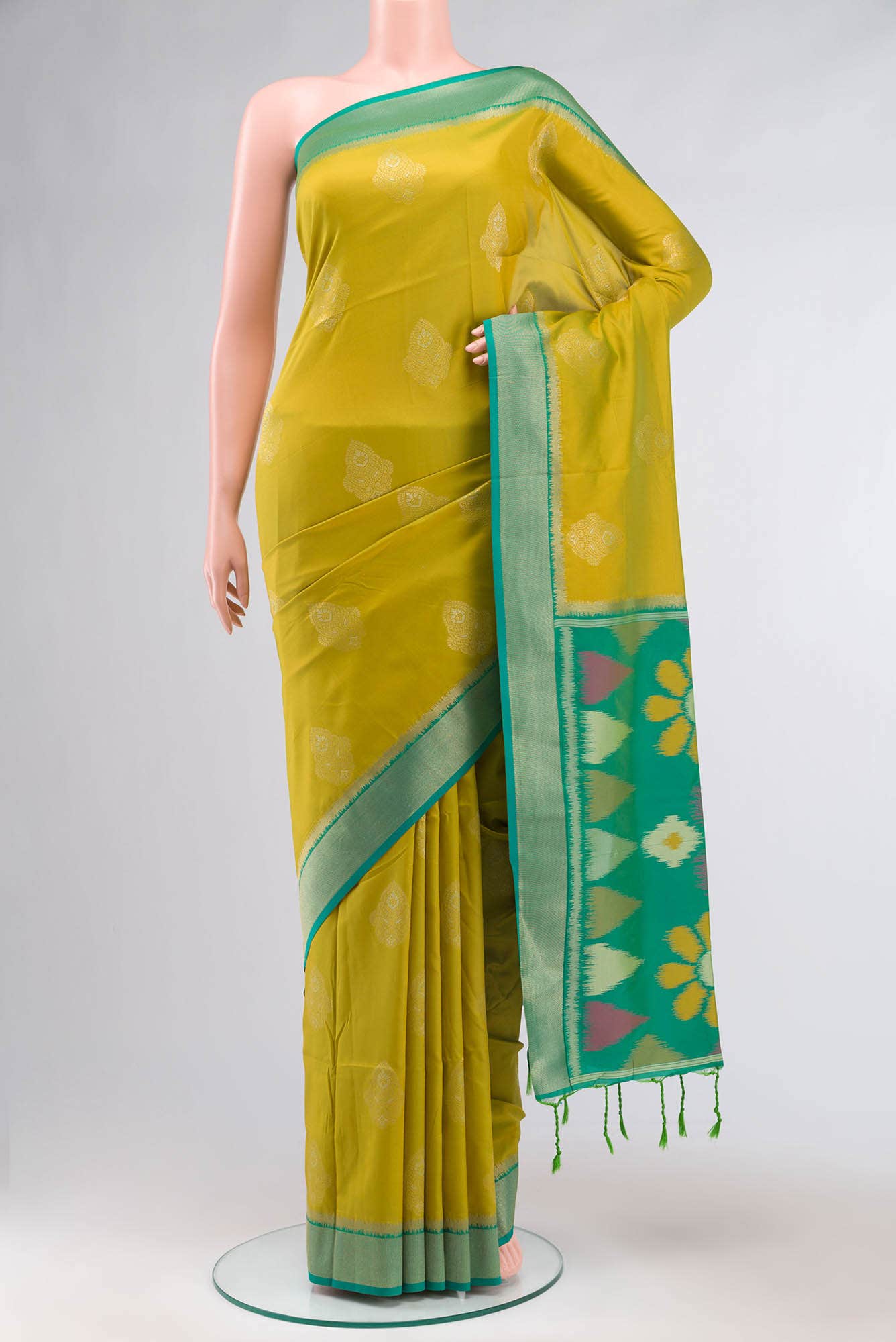 Green Blended Soft Silk Saree