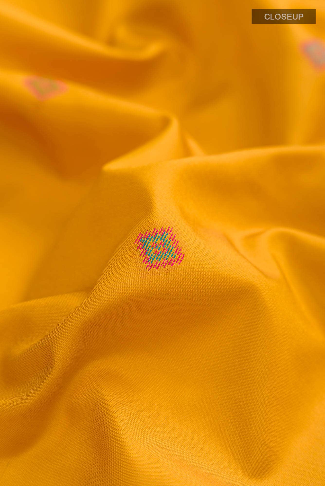 Yellow Blended Soft Silk Saree