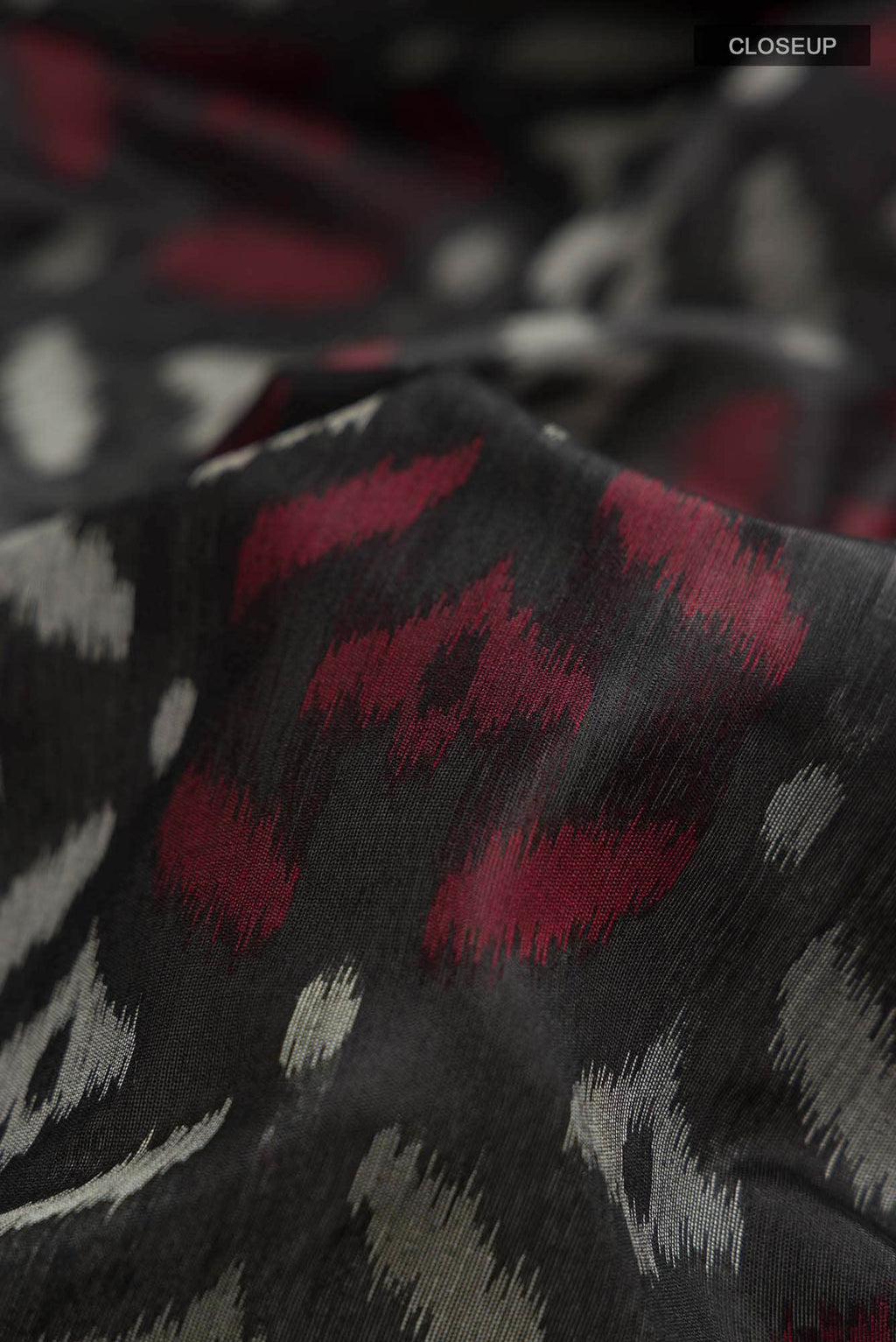 Black Blended Raw Silk Saree