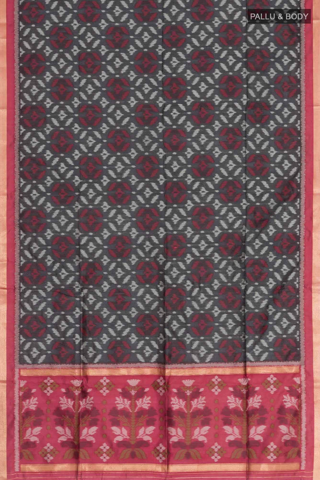 Black Blended Raw Silk Saree