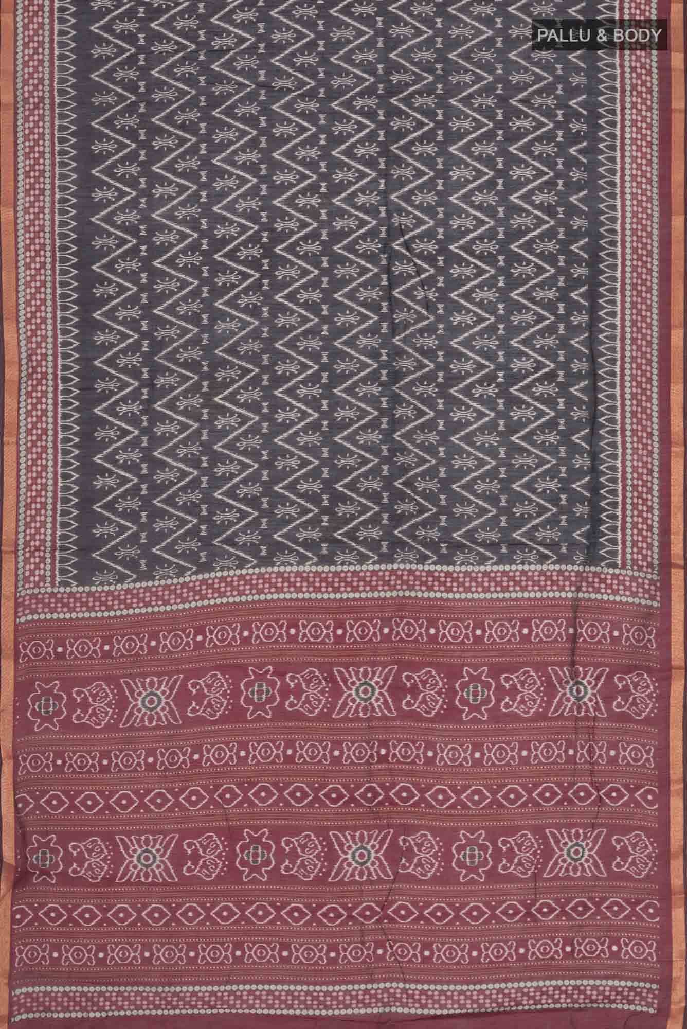 Black Blended Silk Cotton Saree