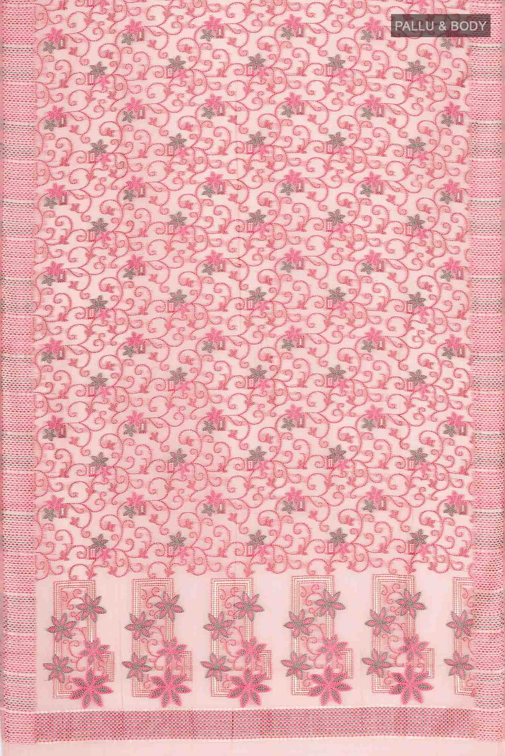 Peach Blended Silk Cotton Saree