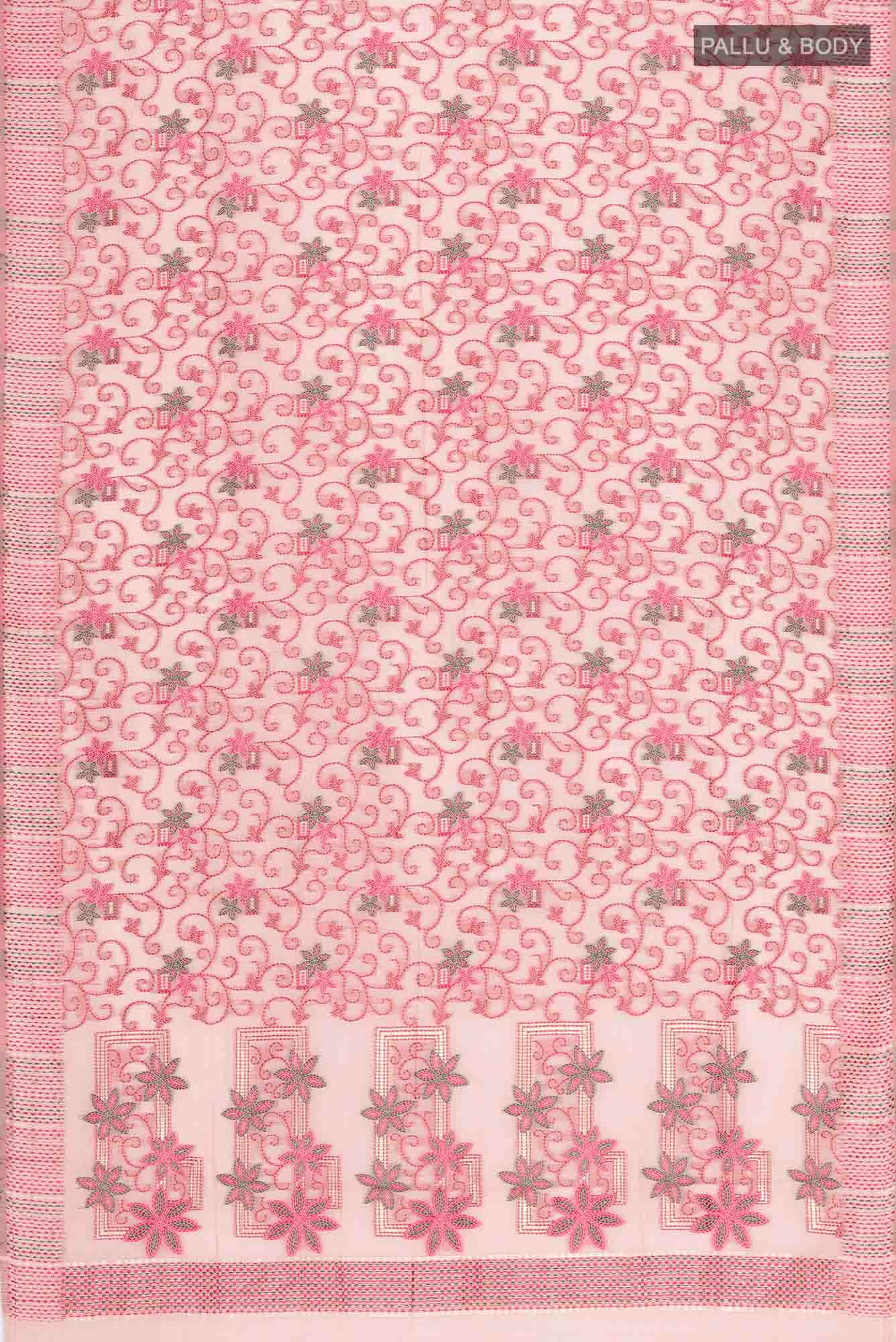 Peach Blended Silk Cotton Saree