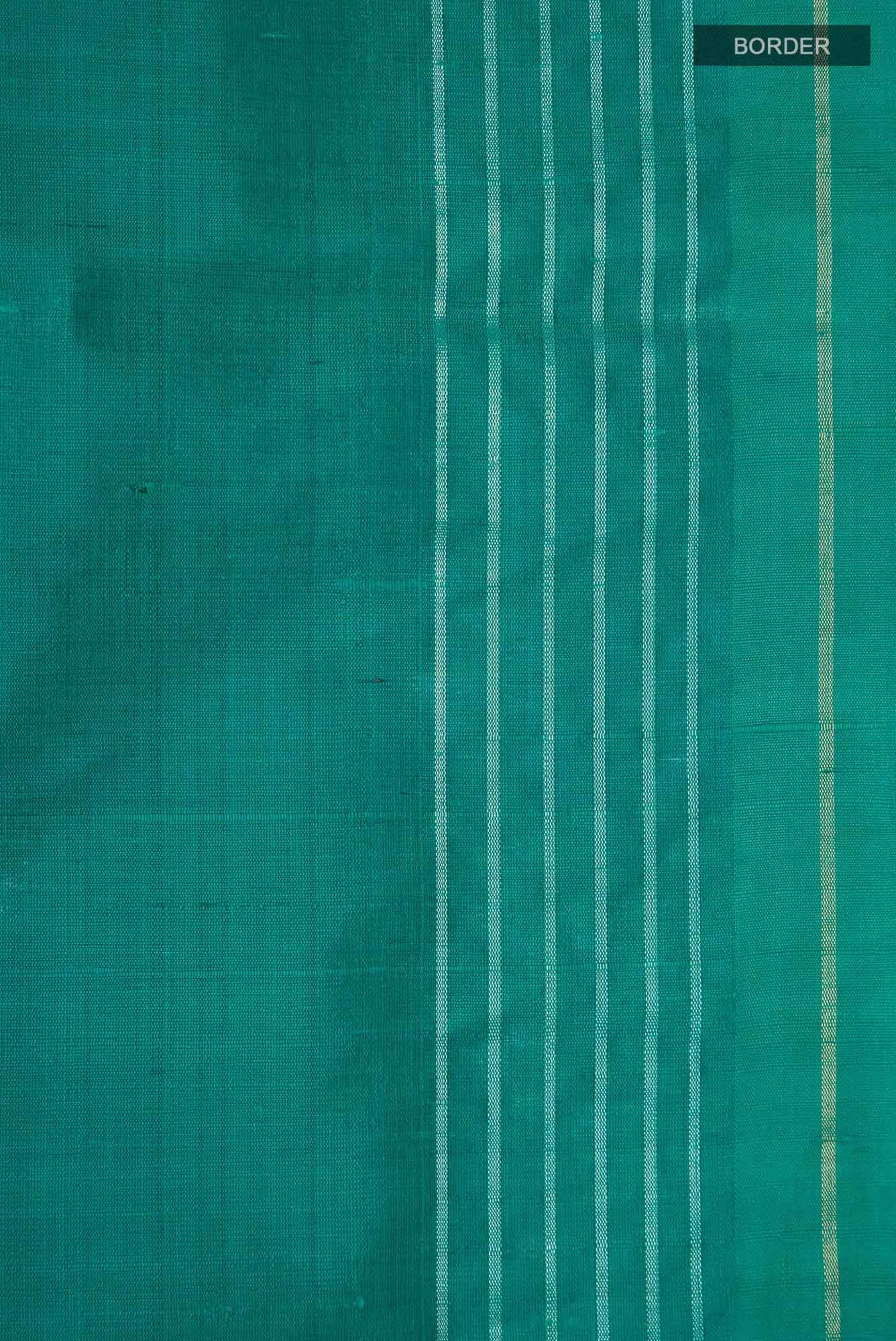 Bhavi-Teal Bhagalpuri Tussar Silk Saree