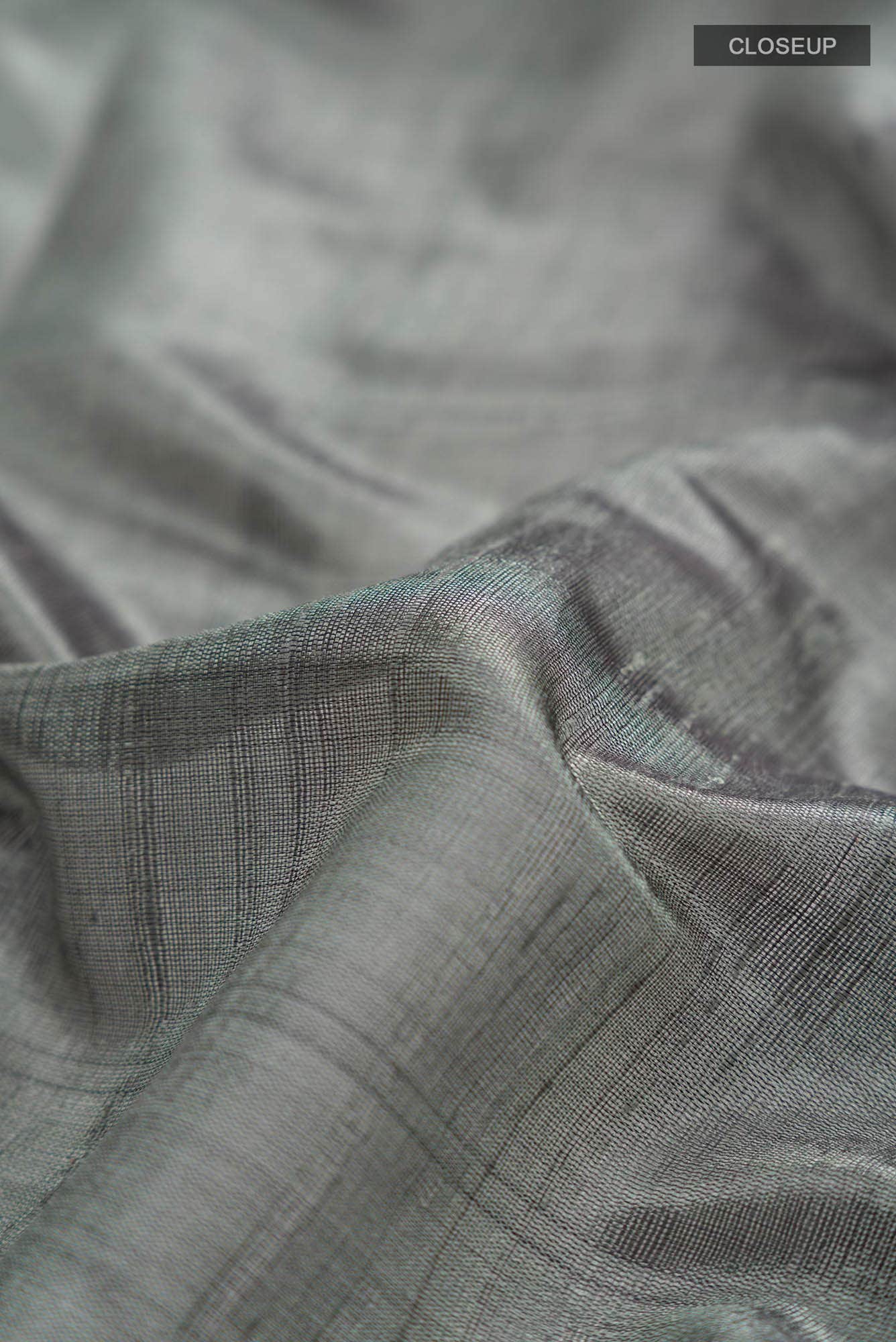 Bhavi-Sage Green Bhagalpuri Tussar Silk Saree