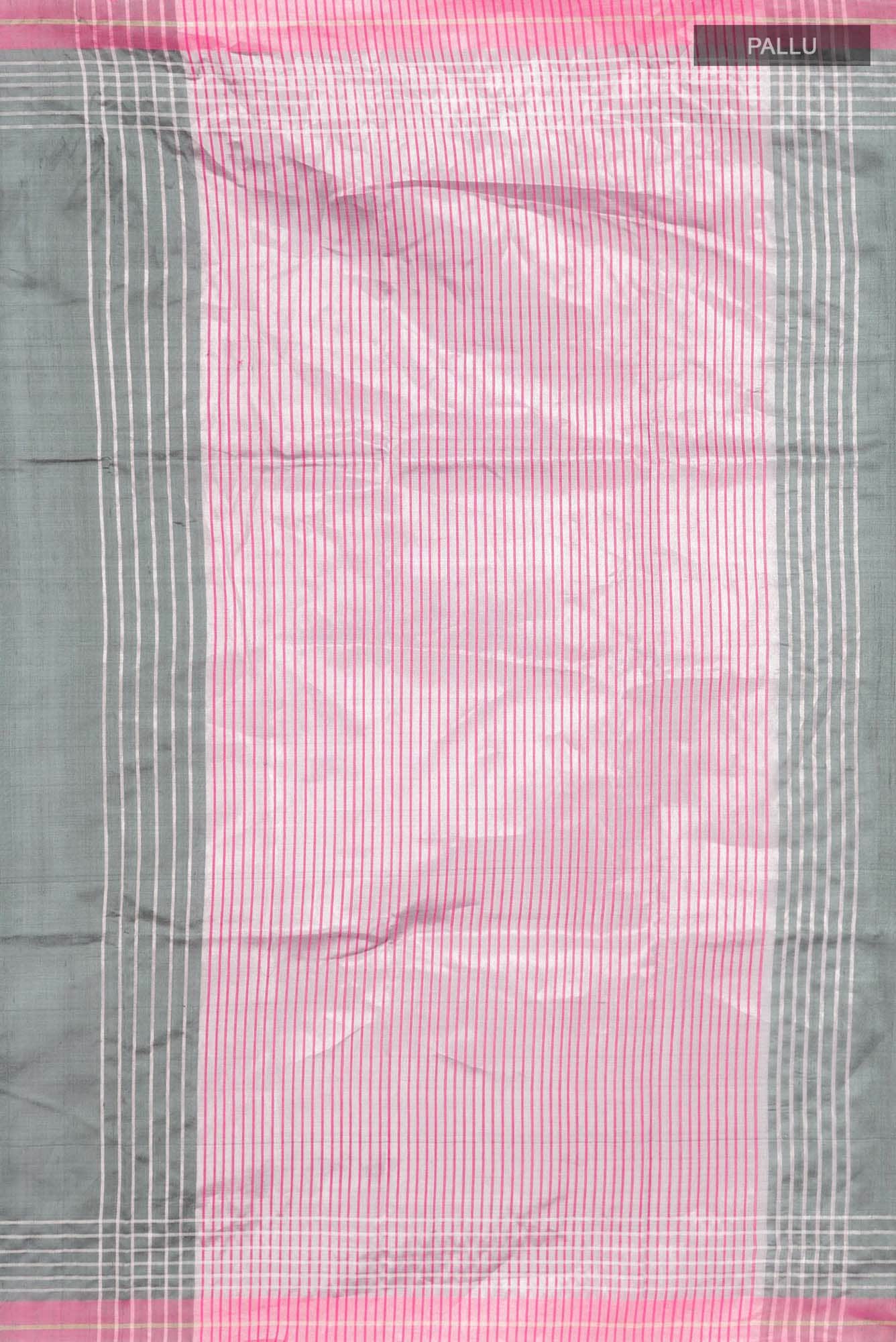 Bhavi-Sage Green Bhagalpuri Tussar Silk Saree