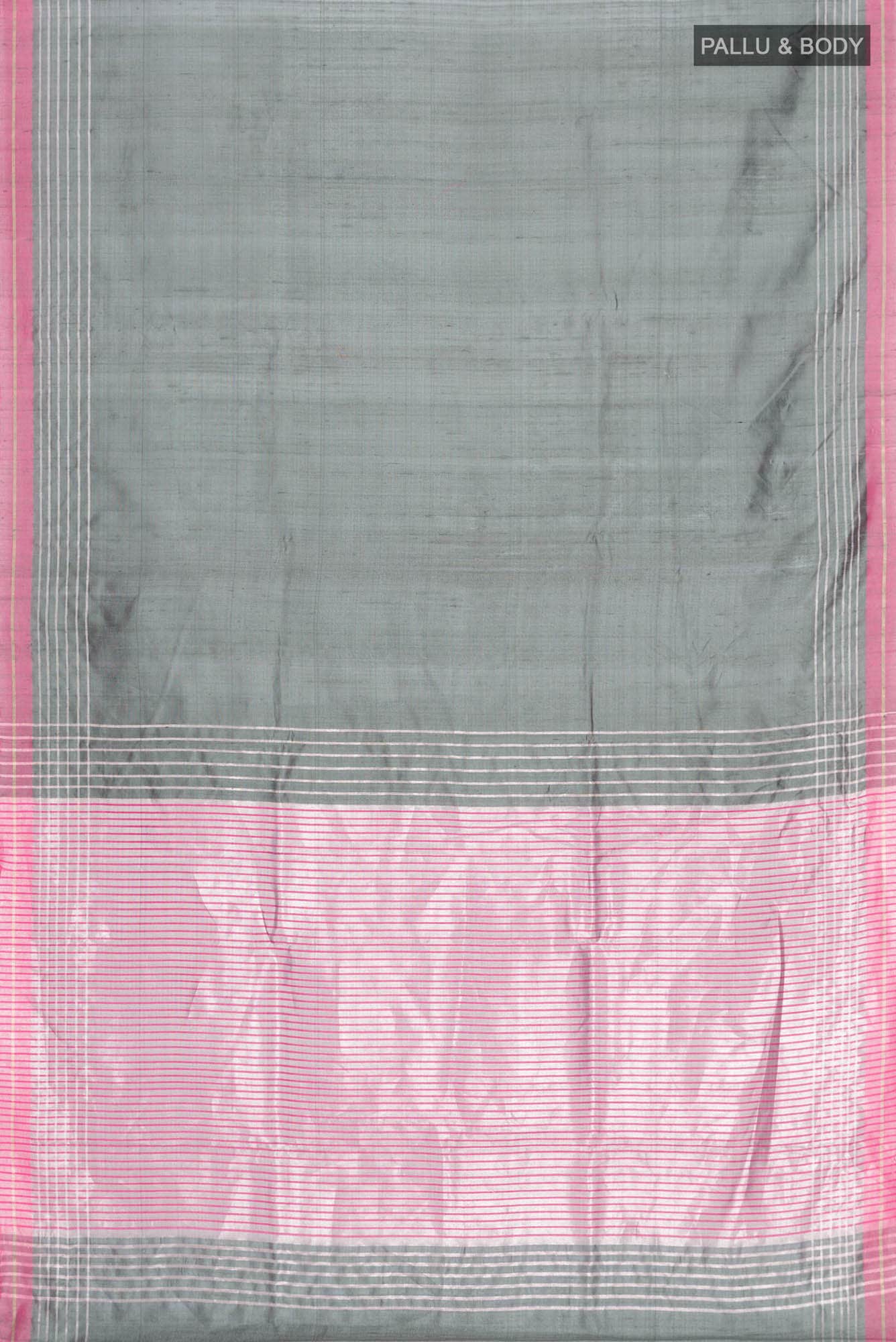 Bhavi-Sage Green Bhagalpuri Tussar Silk Saree