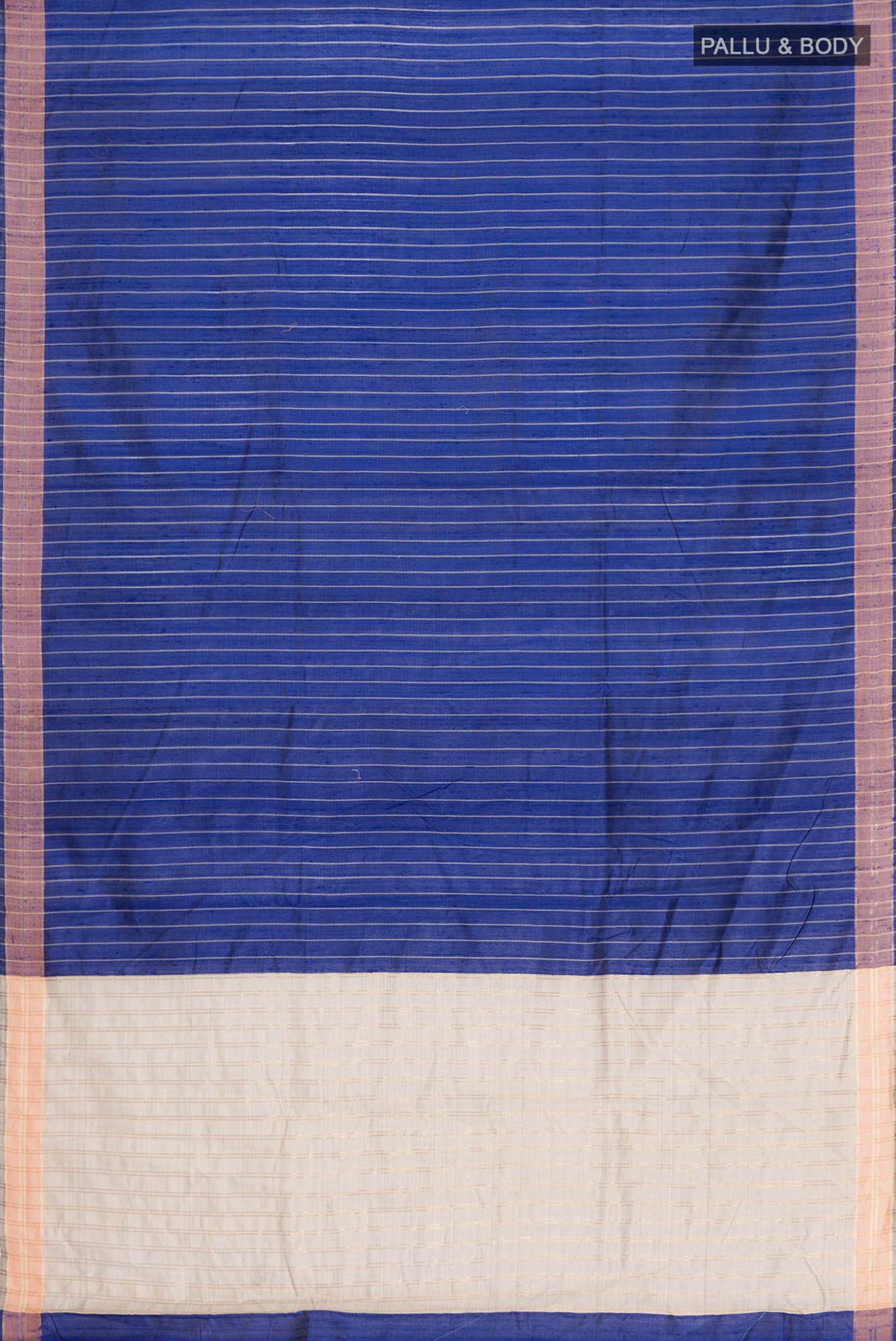 Avni-Royal Blue Bhagalpuri Tussar Silk Saree