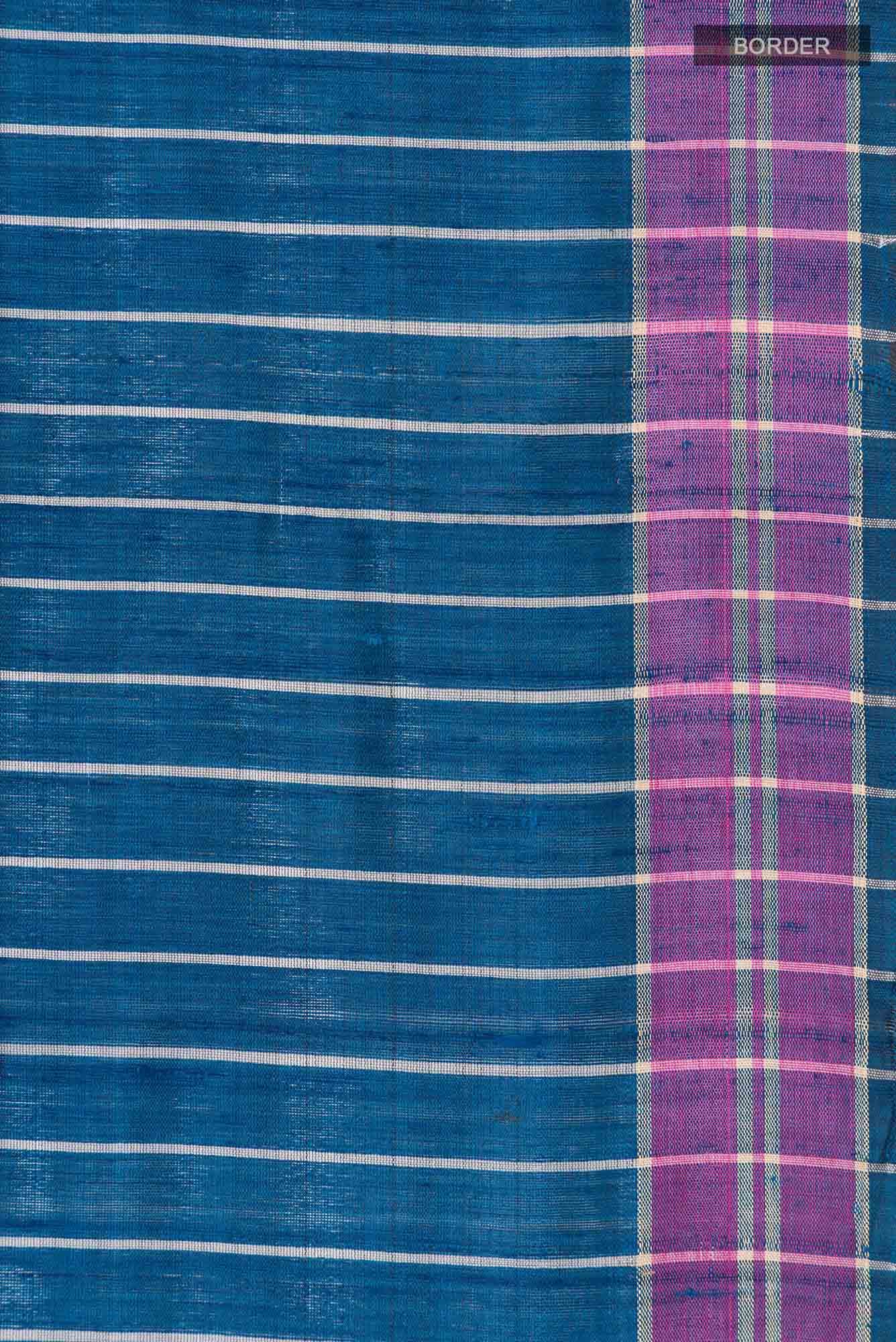 Avni-Blue Bhagalpuri Tussar Silk Saree