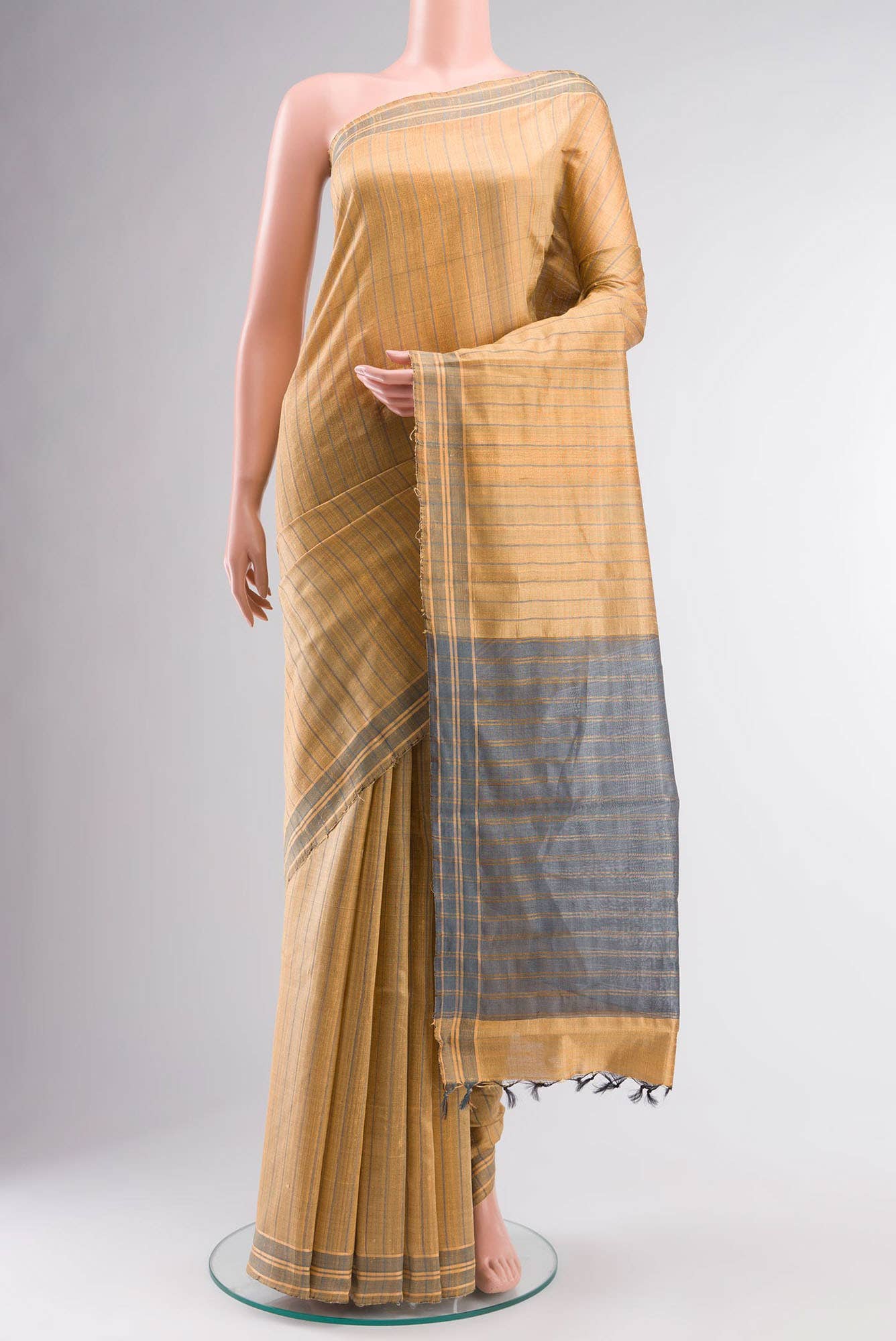 Avni-Sandal Bhagalpuri Tussar Silk Saree