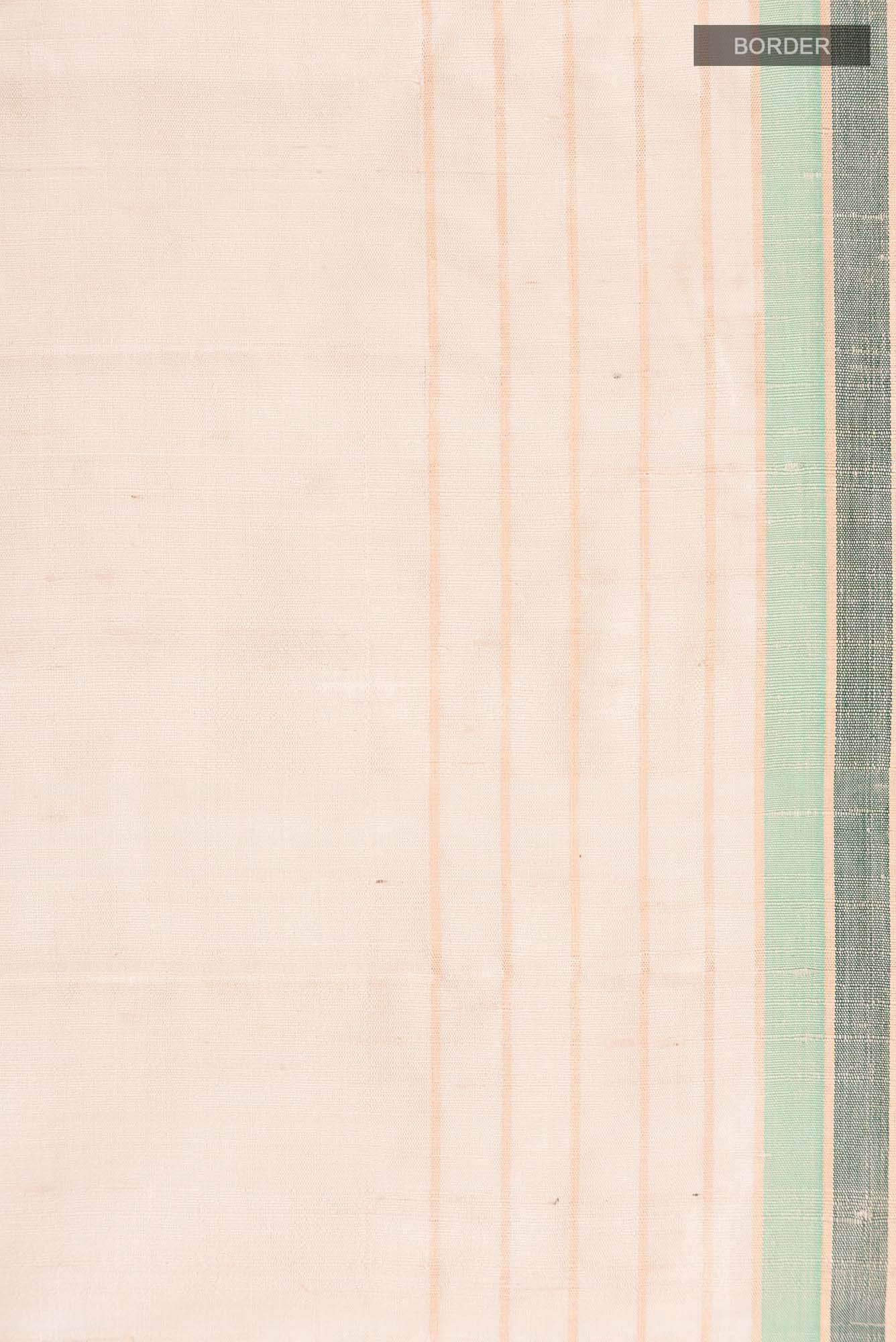 Erina-Cream Bhagalpuri Tussar Silk Saree