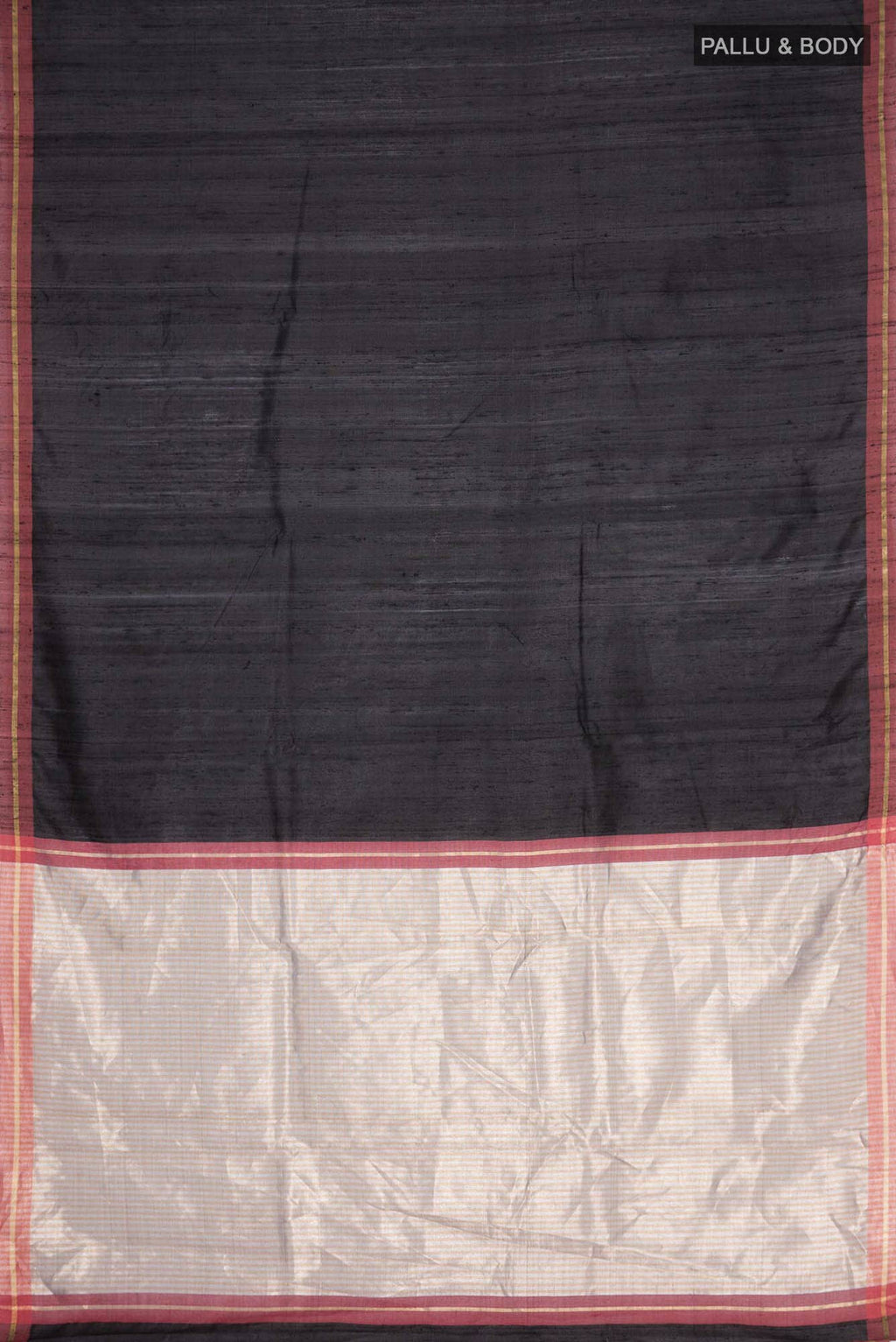 Kruti-Black Bhagalpuri Tussar Silk Saree