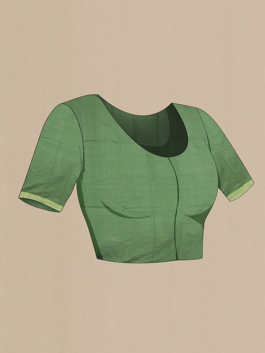 Kruti-Green Bhagalpuri Tussar Silk Saree