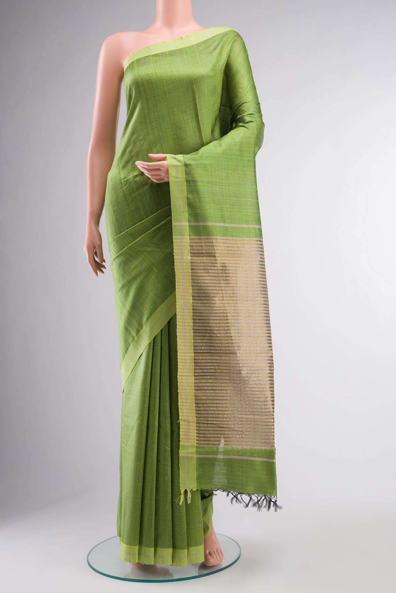 Kruti-Green Bhagalpuri Tussar Silk Saree