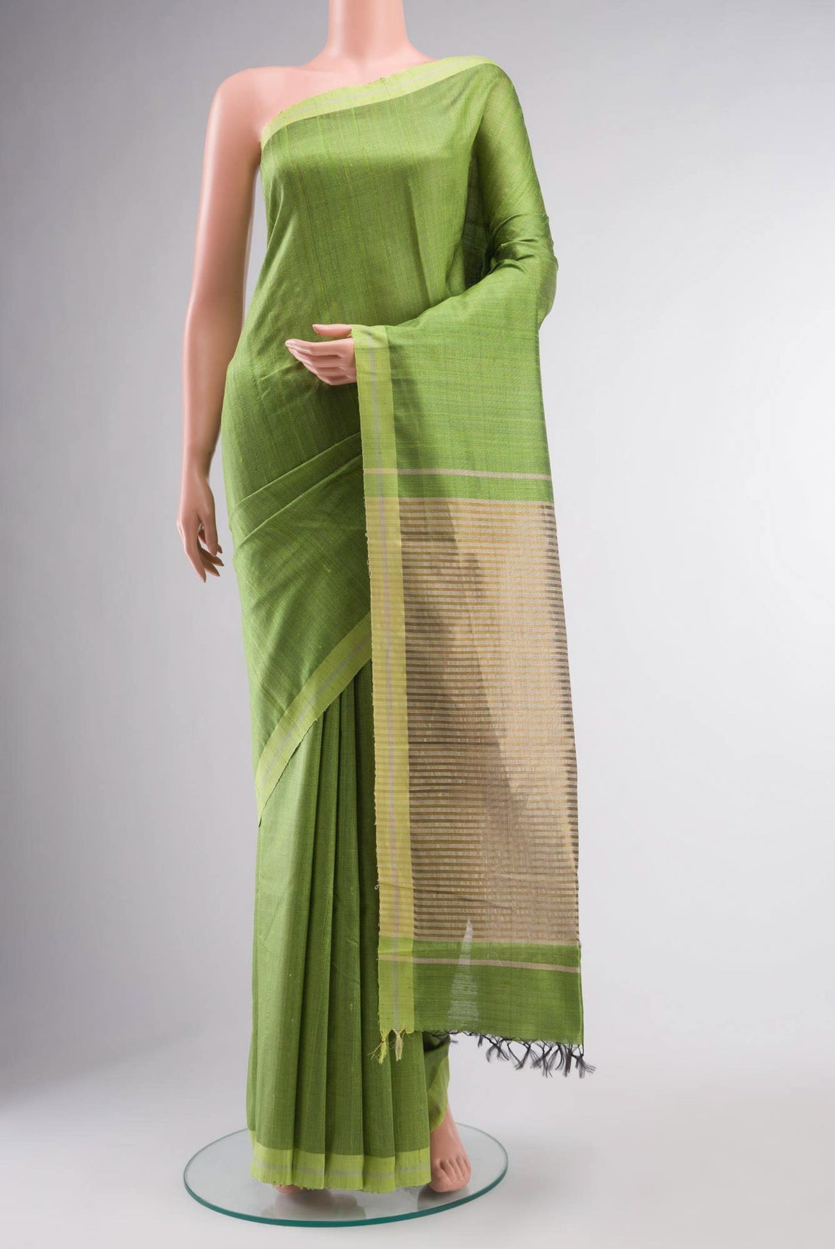 Kruti-Green Bhagalpuri Tussar Silk Saree