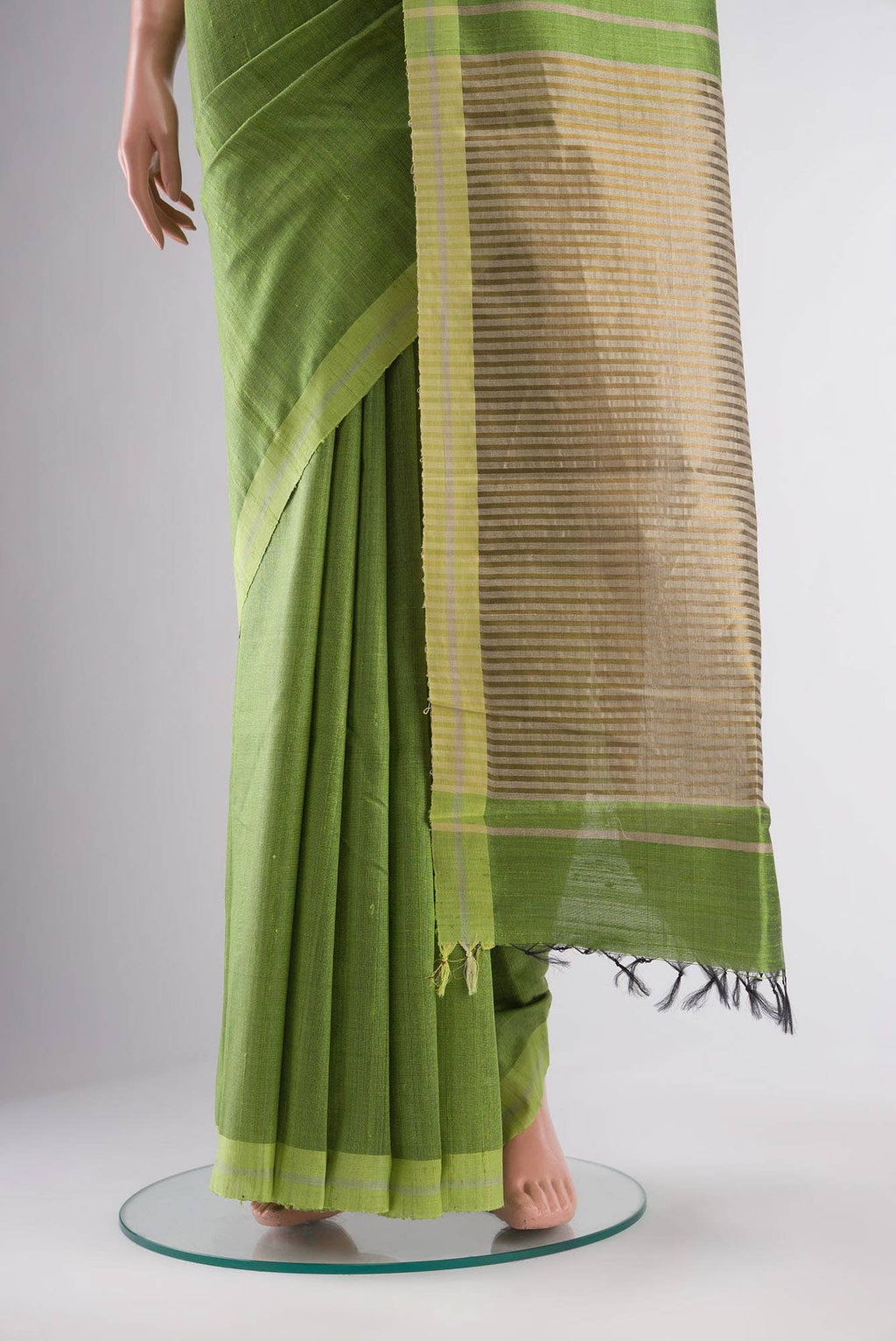 Kruti-Green Bhagalpuri Tussar Silk Saree