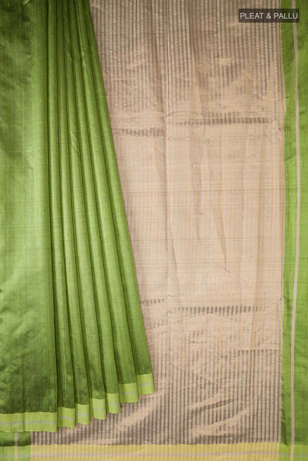 Kruti-Green Bhagalpuri Tussar Silk Saree
