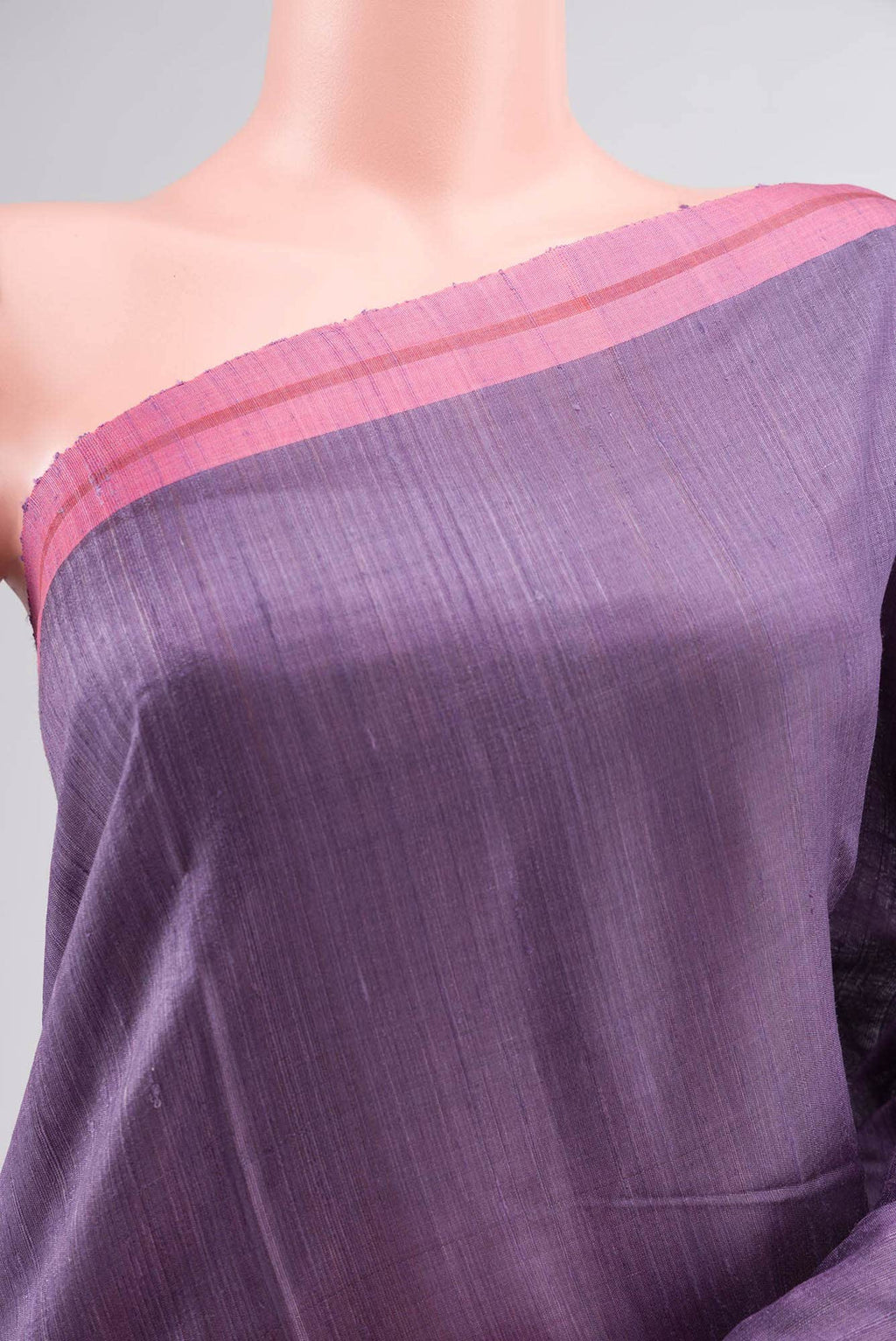 Kruti-Purple Bhagalpuri Tussar Silk Saree