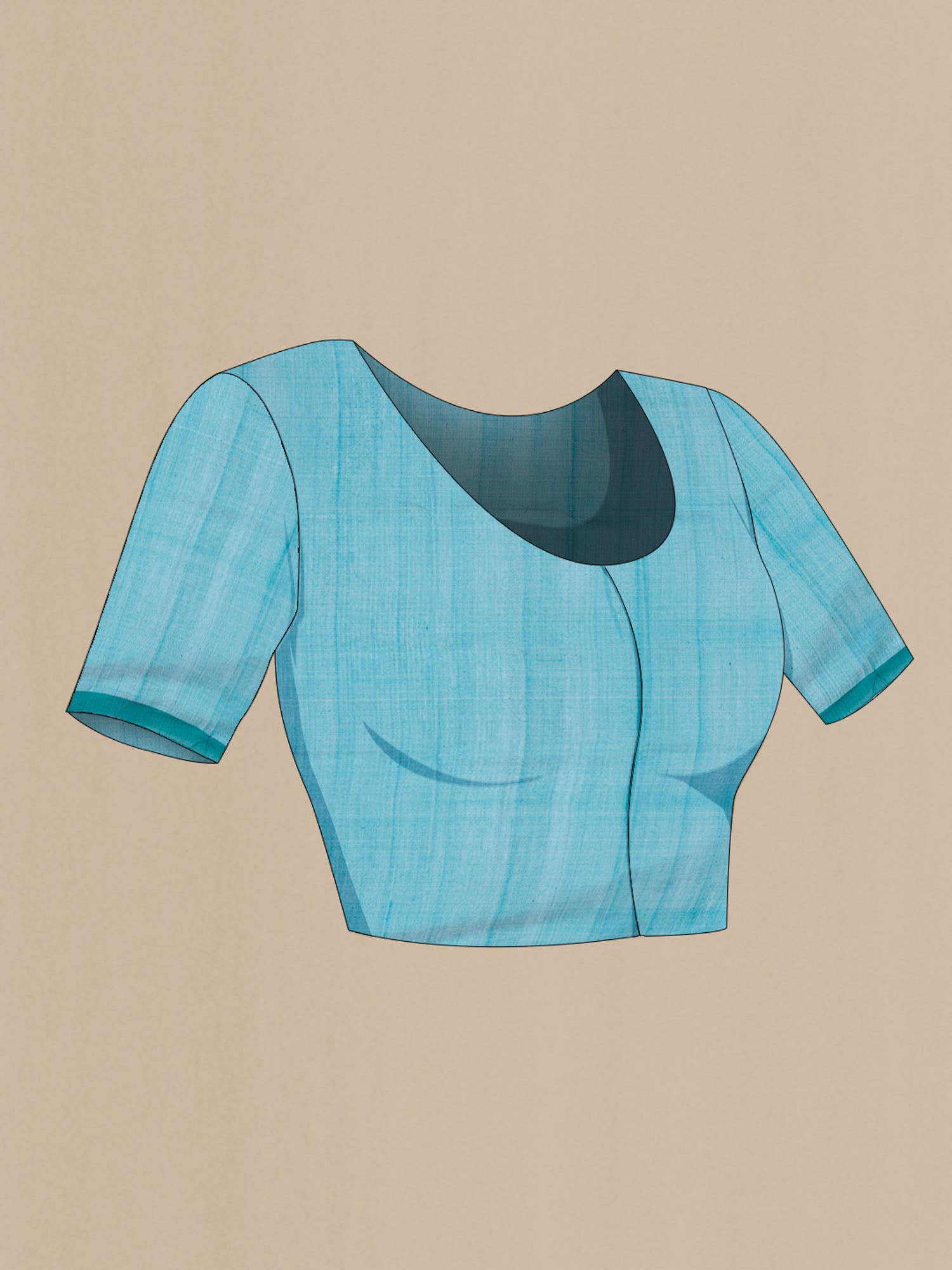 Amisha-Sea Green Bhagalpuri Tussar Silk Saree