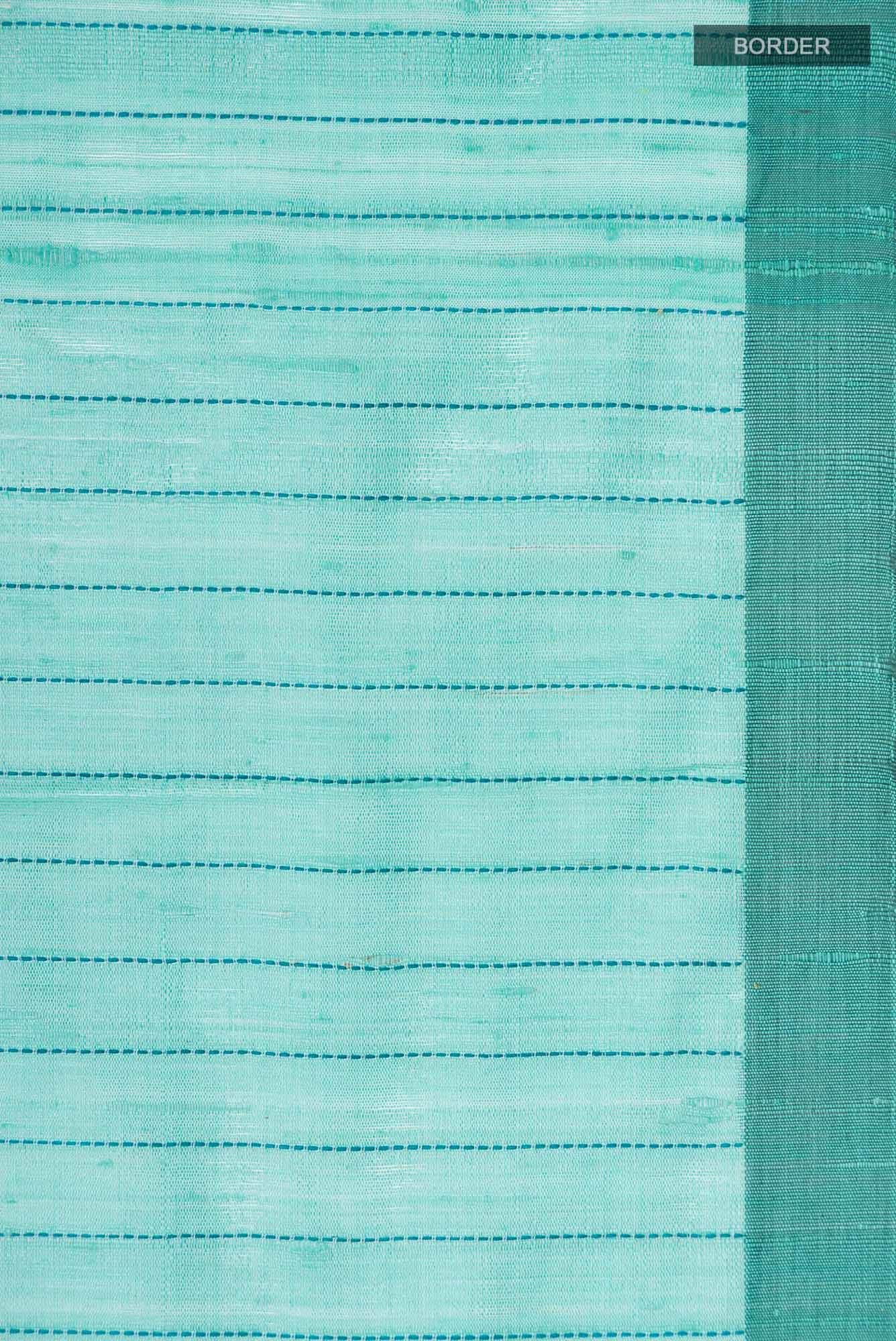 Amisha-Sea Green Bhagalpuri Tussar Silk Saree