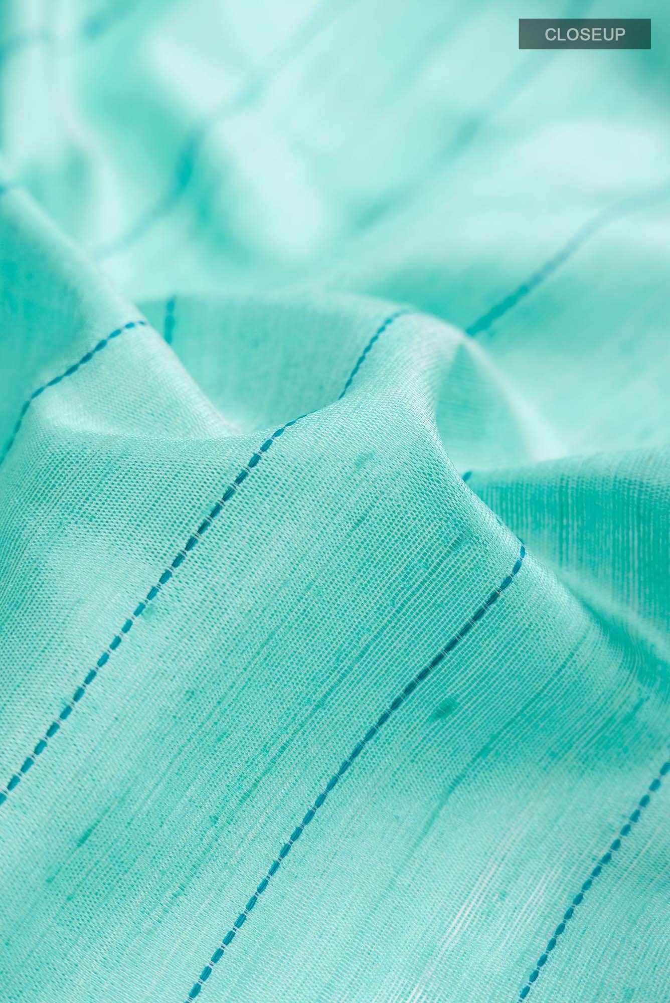 Amisha-Sea Green Bhagalpuri Tussar Silk Saree