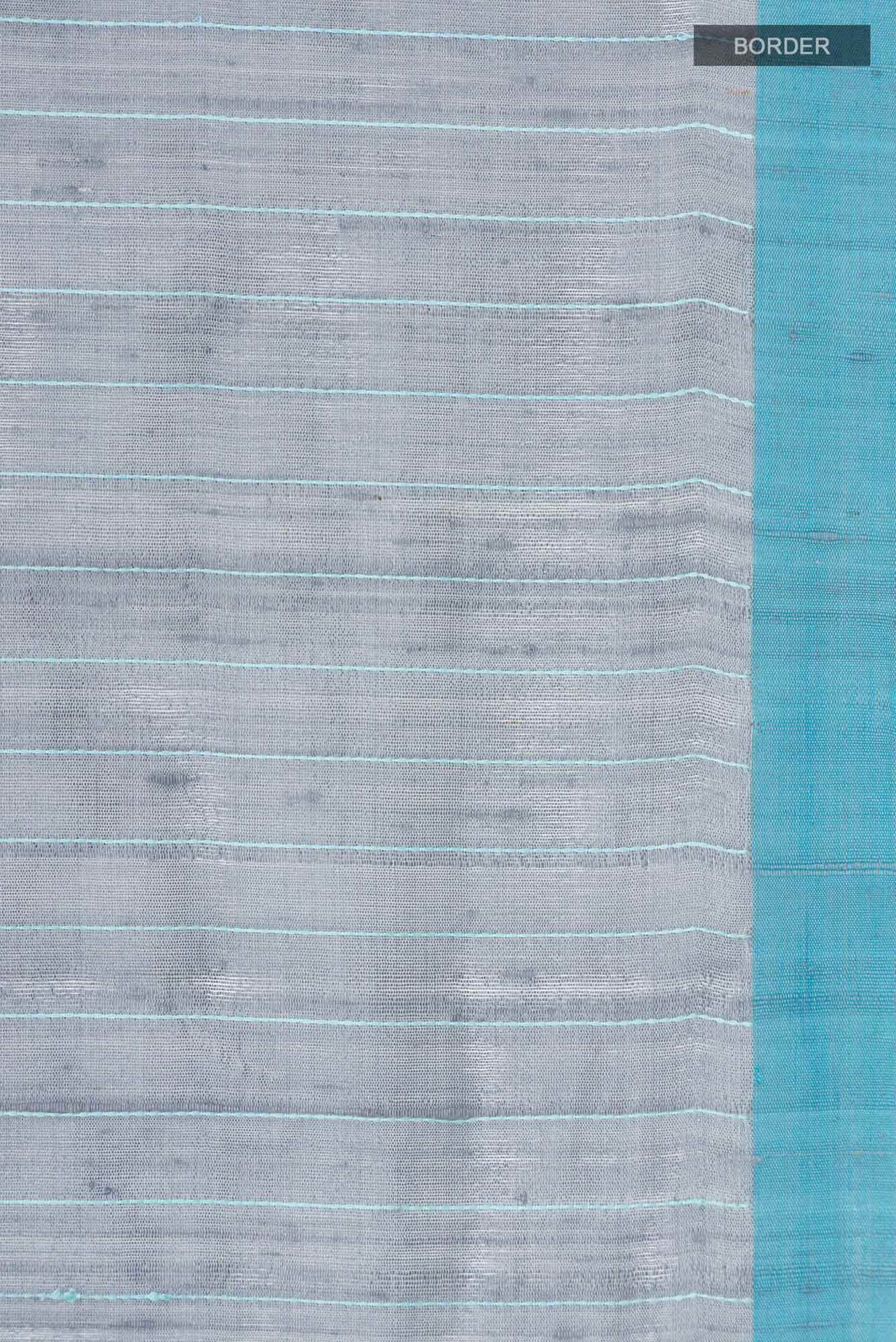 Amisha-Grey Bhagalpuri Tussar Silk Saree