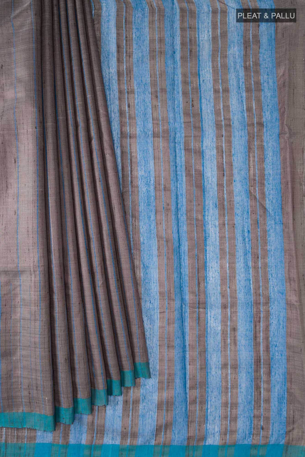 Amisha-Grey Bhagalpuri Tussar Silk Saree