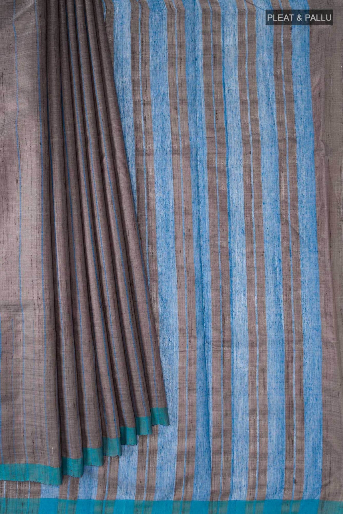 Amisha-Grey Bhagalpuri Tussar Silk Saree