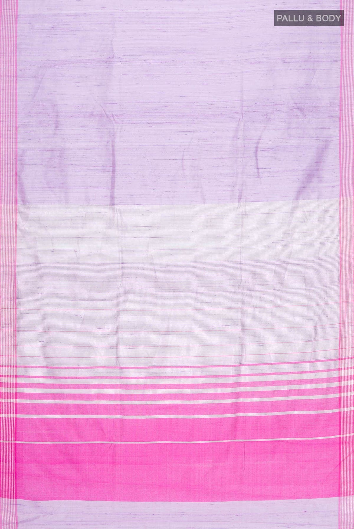 Rose Quartz-Lavender Bhagalpuri Tussar Silk Saree