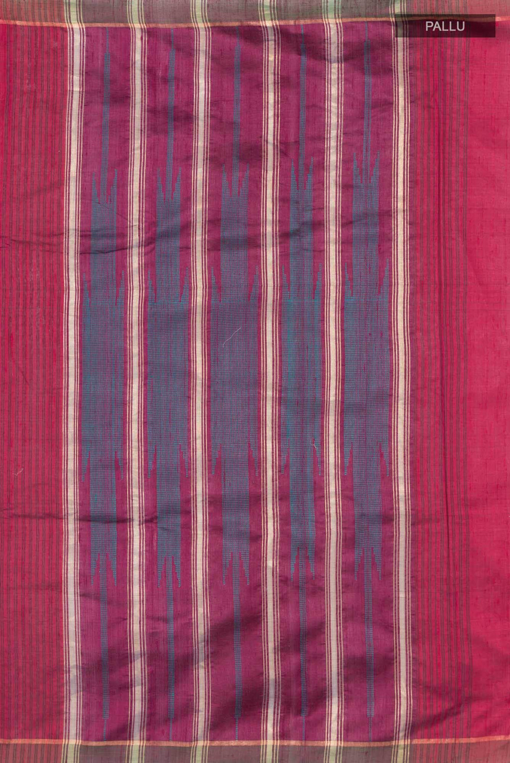 Emerald Ember-Red Bhagalpuri Tussar Silk Saree
