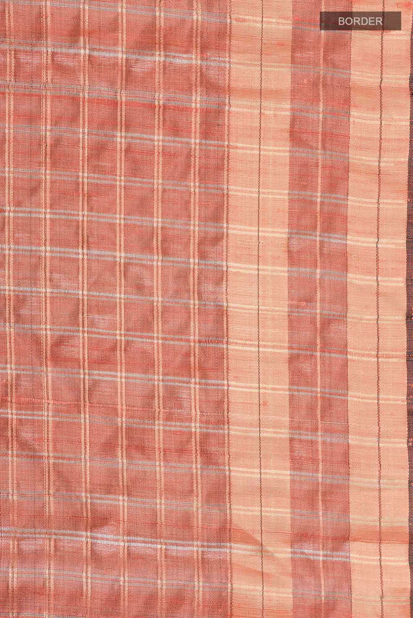 Shruthi-Rust Bhagalpuri Tussar Silk Saree