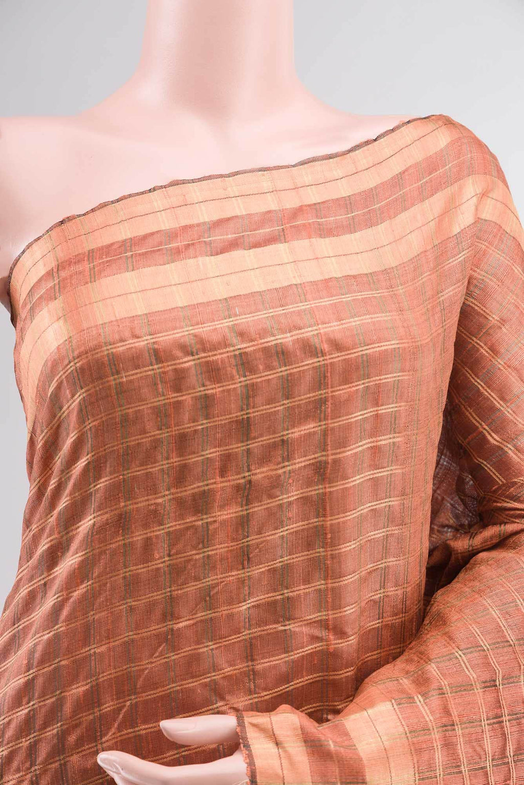 Shruthi-Rust Bhagalpuri Tussar Silk Saree