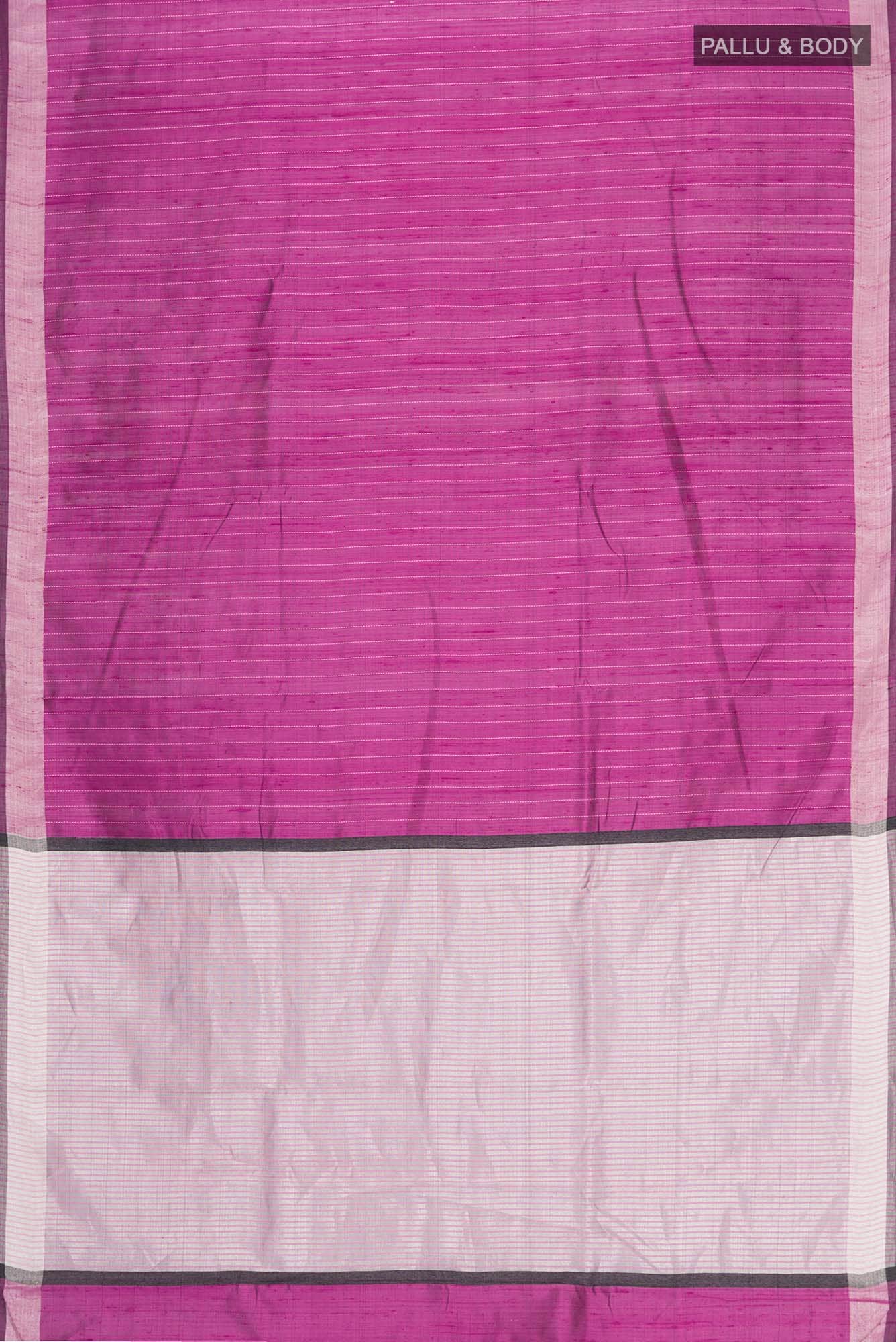 Rich Merlot-Magenta Bhagalpuri Tussar Silk Saree