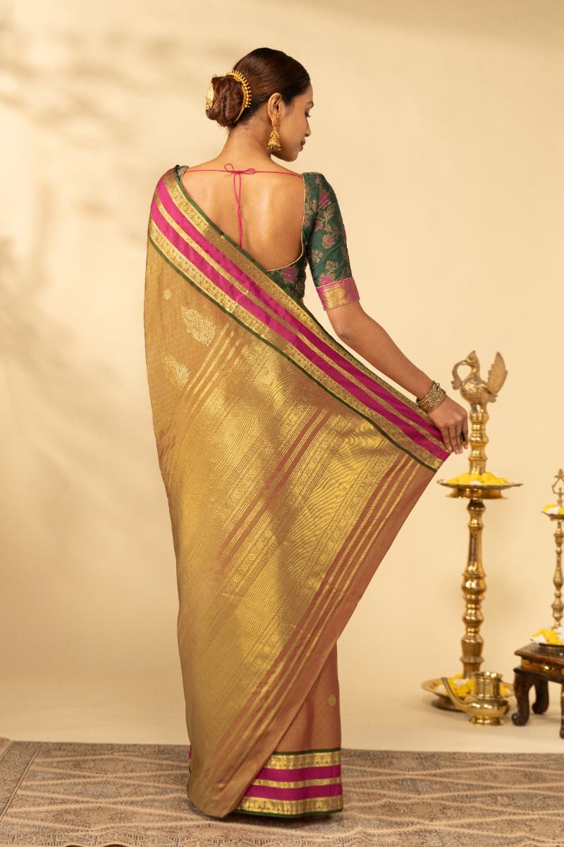 Meera-Rust Kanchipuram Silk Saree