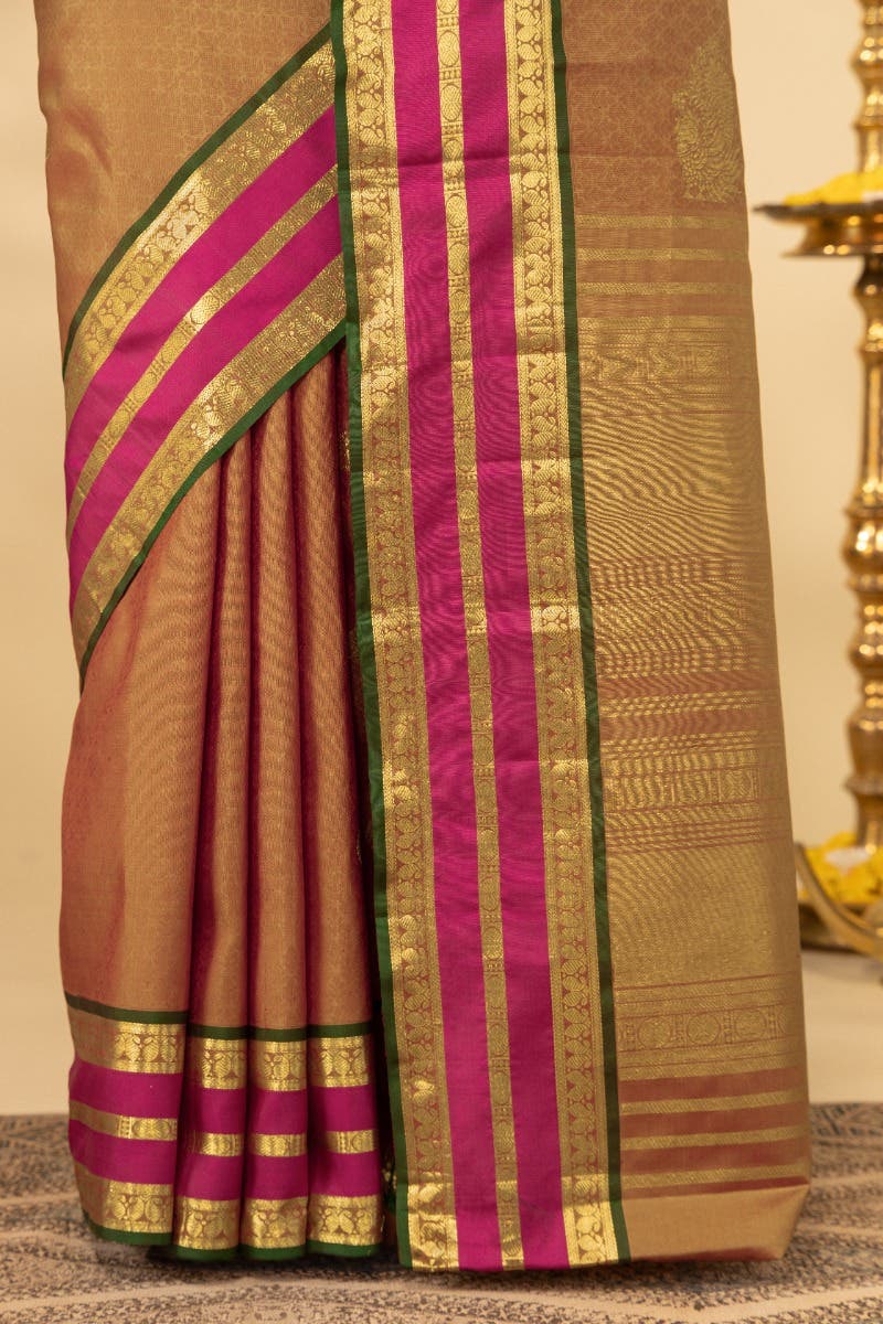 Meera-Rust Kanchipuram Silk Saree