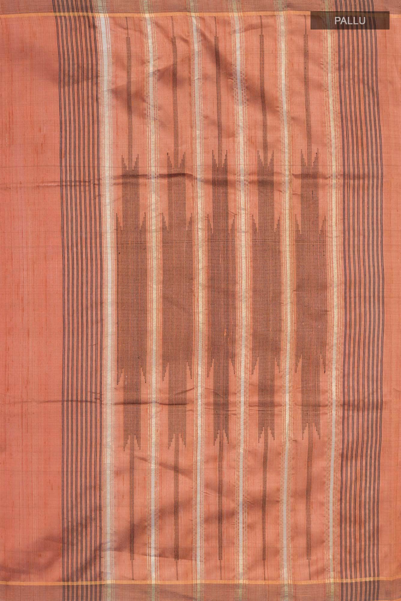 Espresso Shadow-Rust Bhagalpuri Tussar Silk Saree