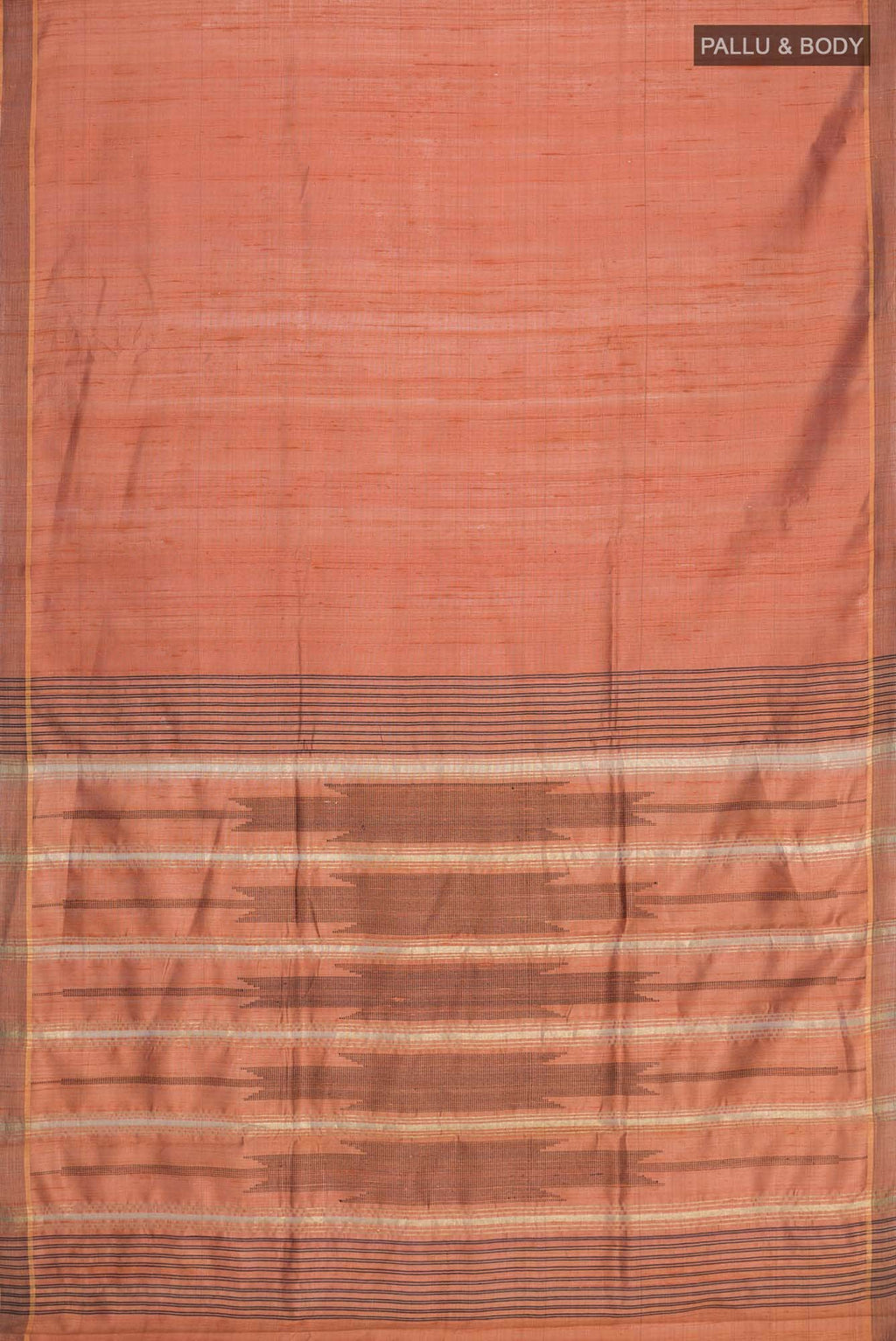 Espresso Shadow-Rust Bhagalpuri Tussar Silk Saree