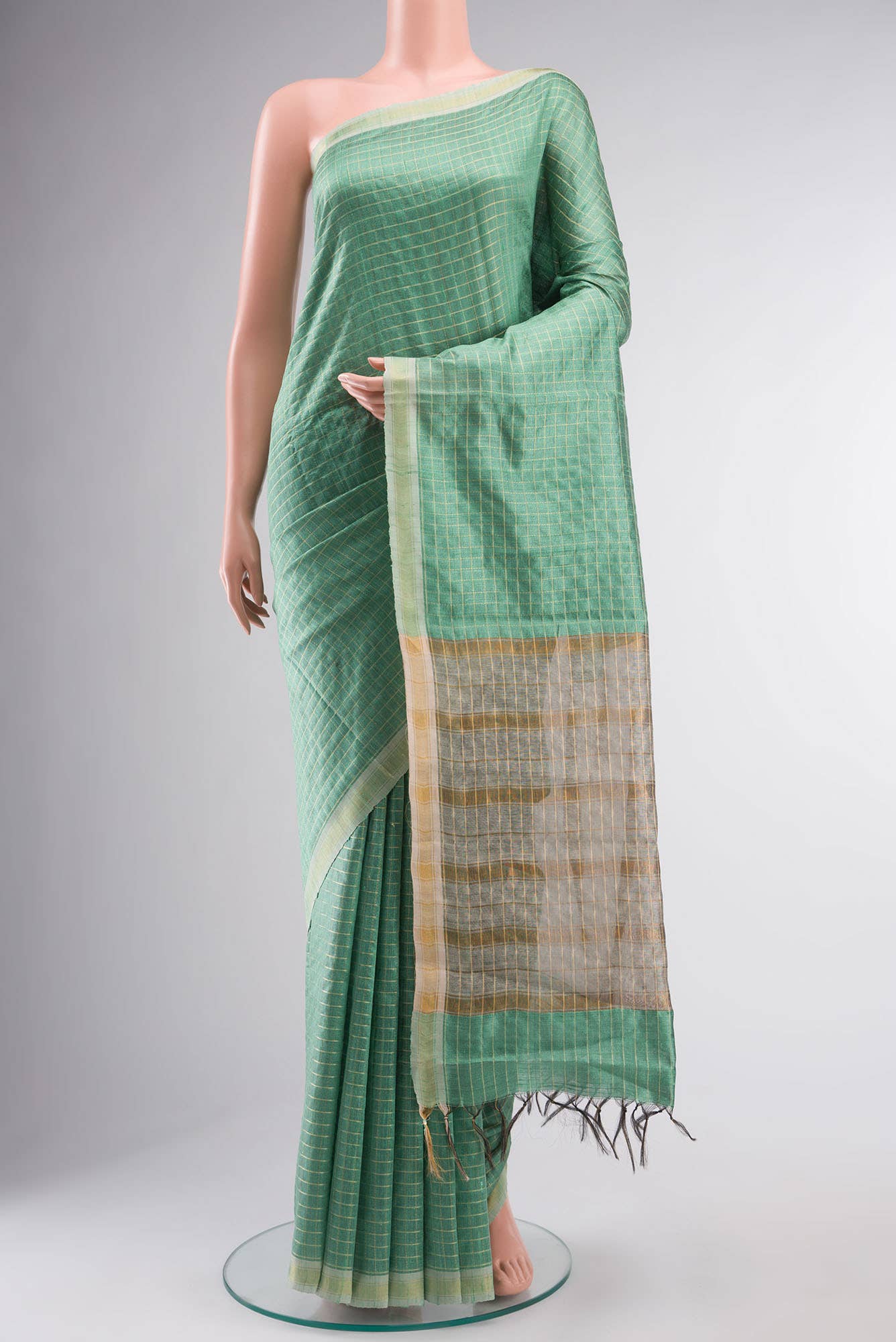 Aahana-Green Bhagalpuri Tussar Silk Saree