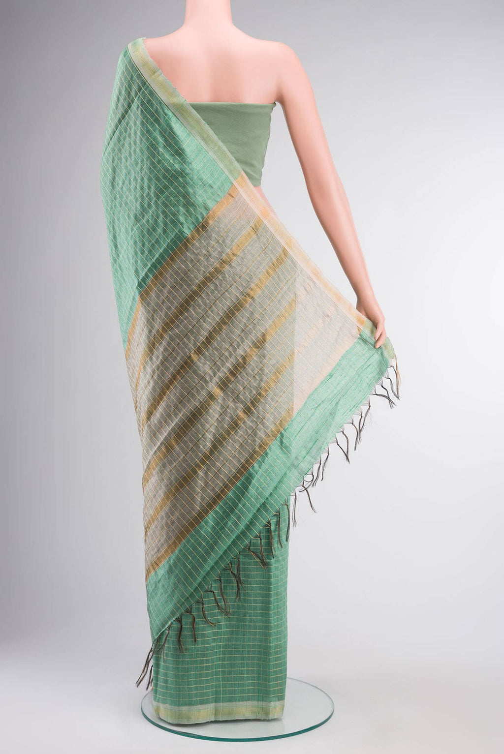 Aahana-Green Bhagalpuri Tussar Silk Saree