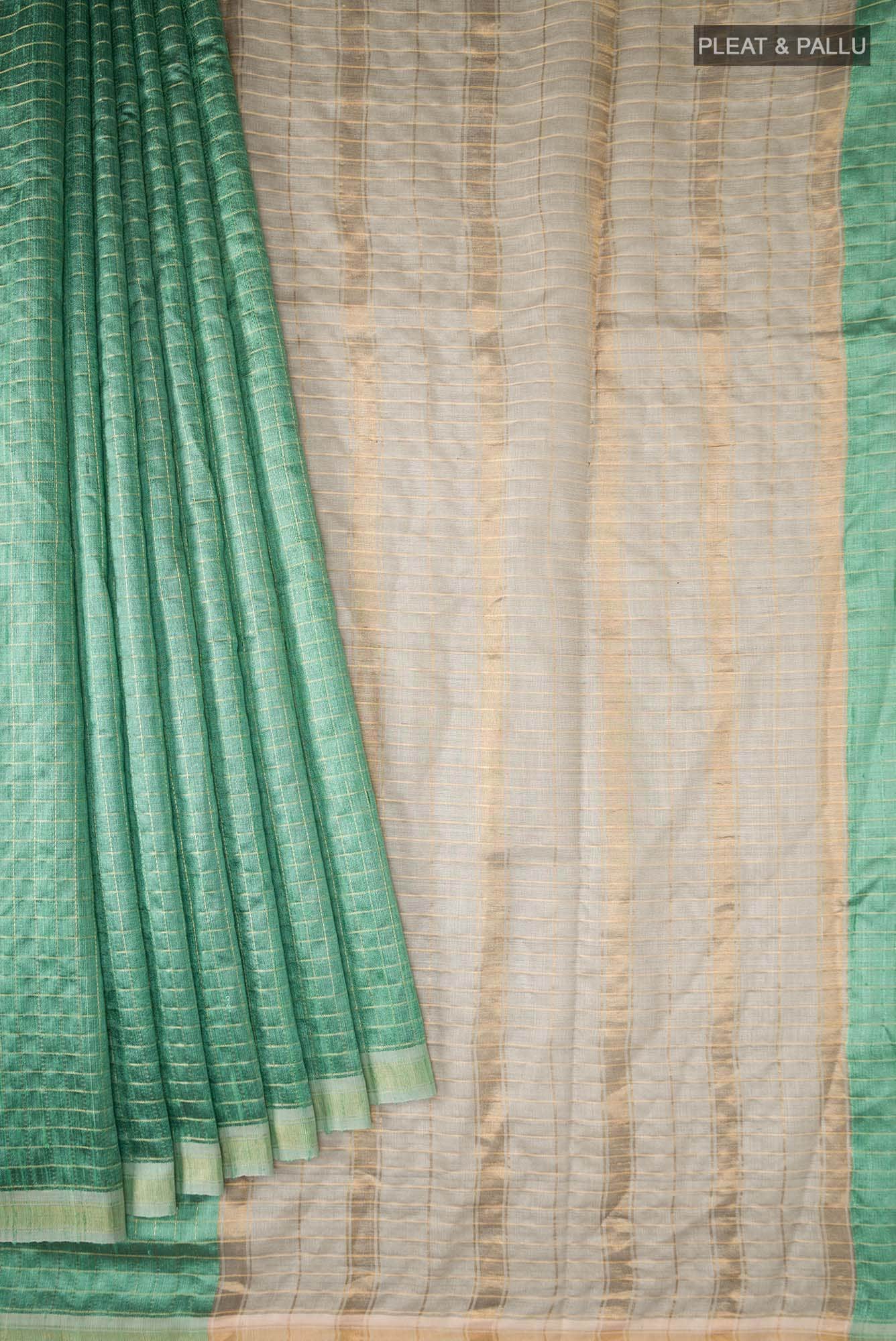 Aahana-Green Bhagalpuri Tussar Silk Saree