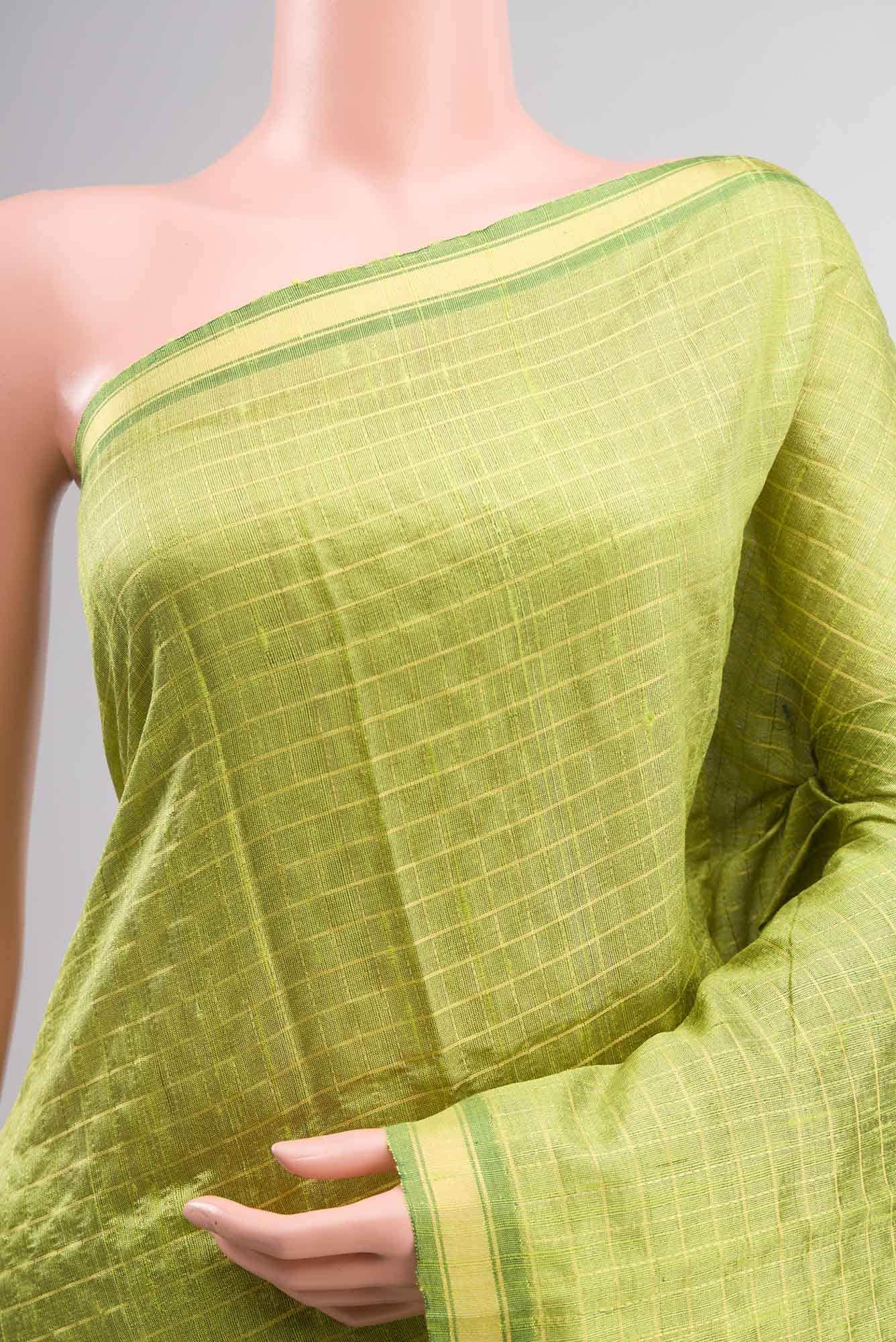 Aahana-Light Green Bhagalpuri Tussar Silk Saree