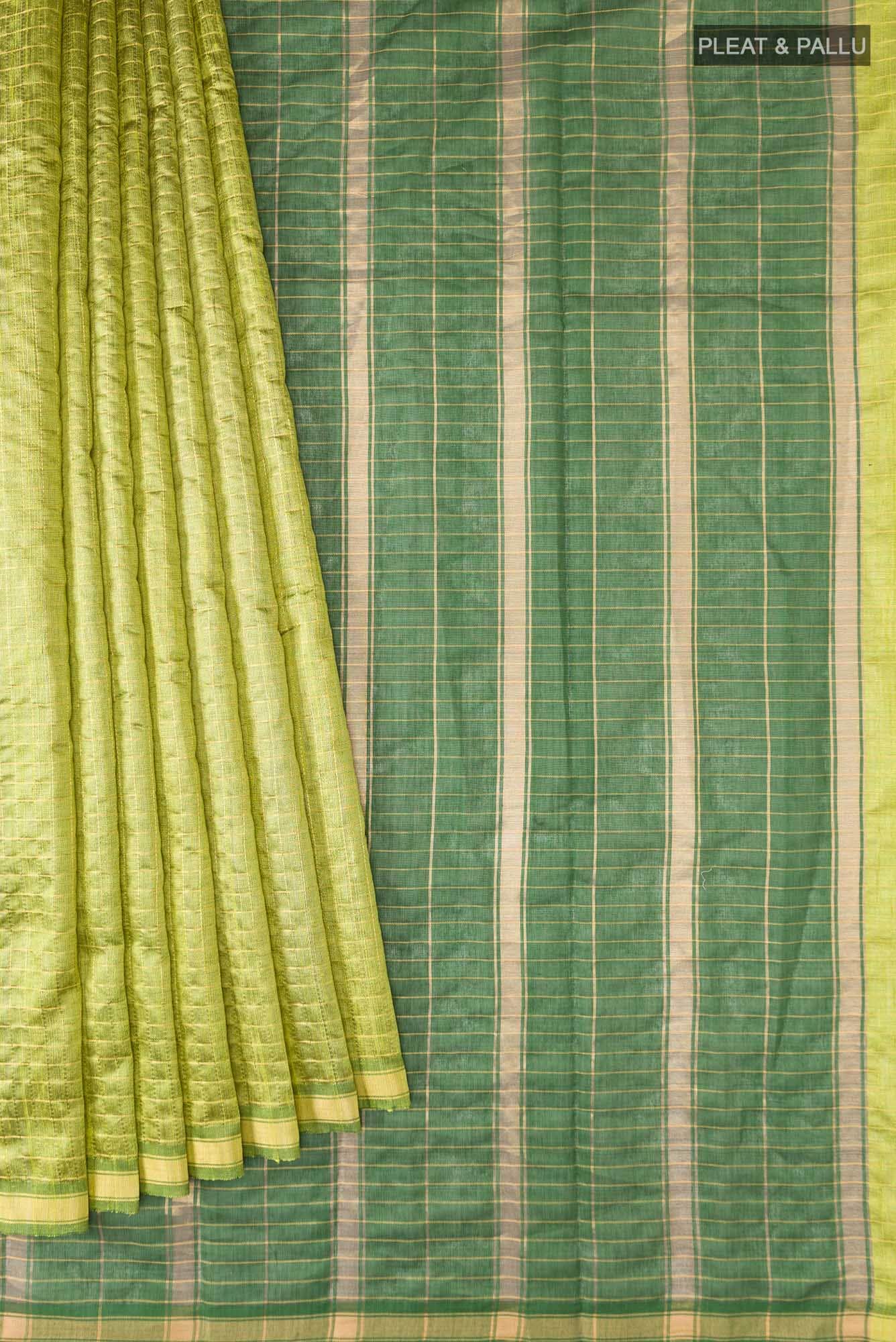 Aahana-Light Green Bhagalpuri Tussar Silk Saree