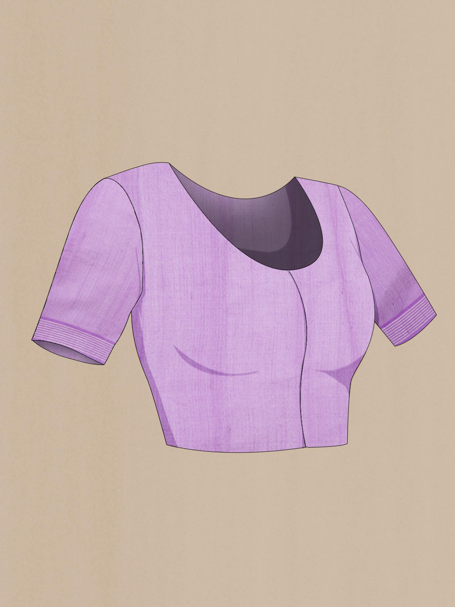 Lavender Lush-Grey Bhagalpuri Tussar Silk Saree