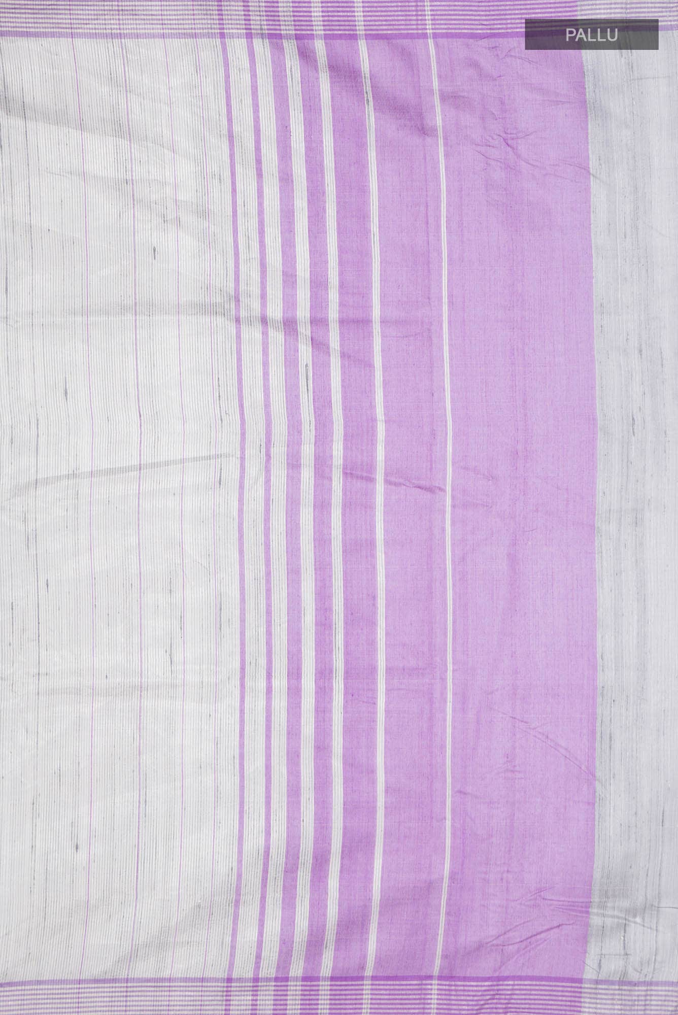 Lavender Lush-Grey Bhagalpuri Tussar Silk Saree