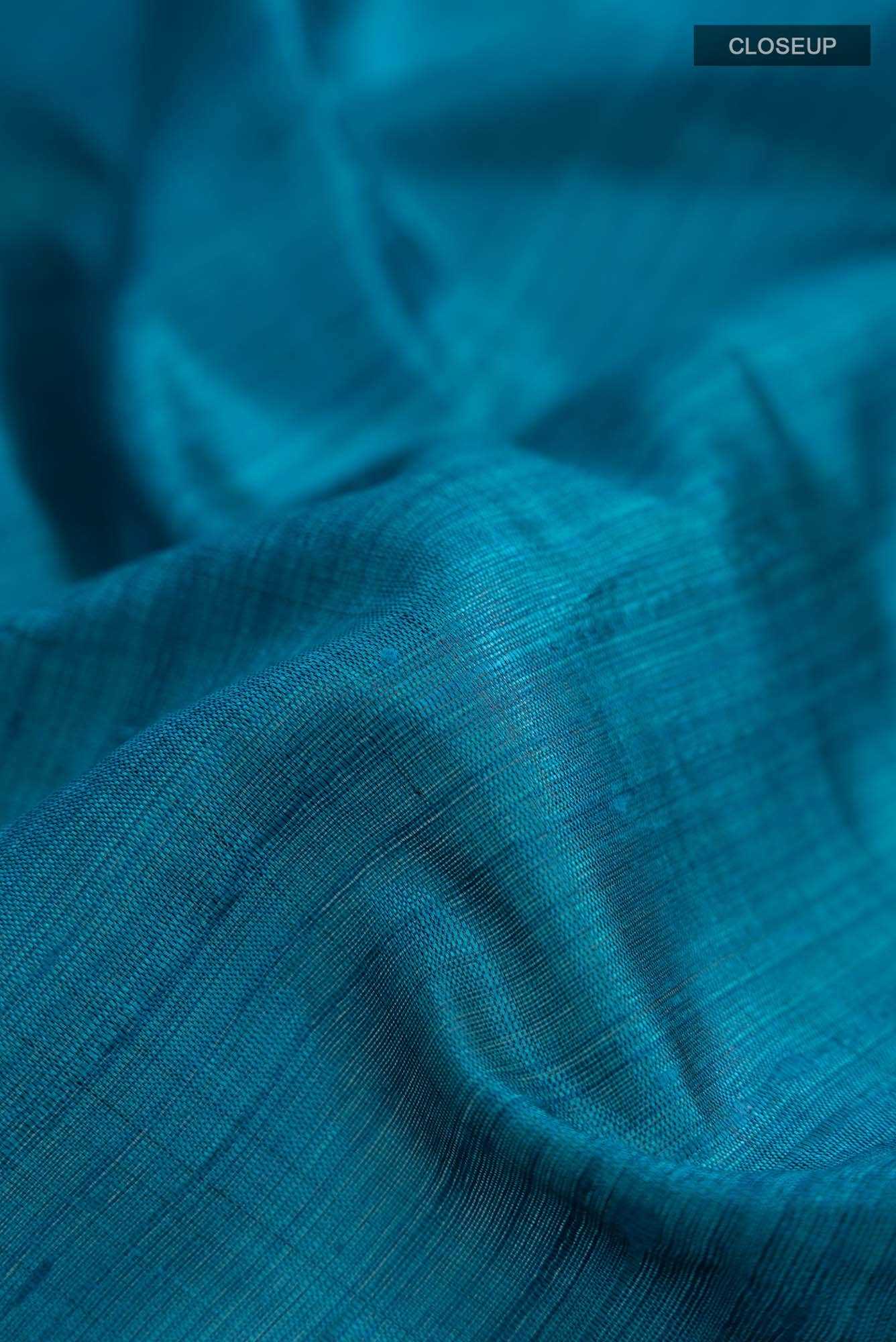 Ocean Orchid-Blue Bhagalpuri Tussar Silk Saree